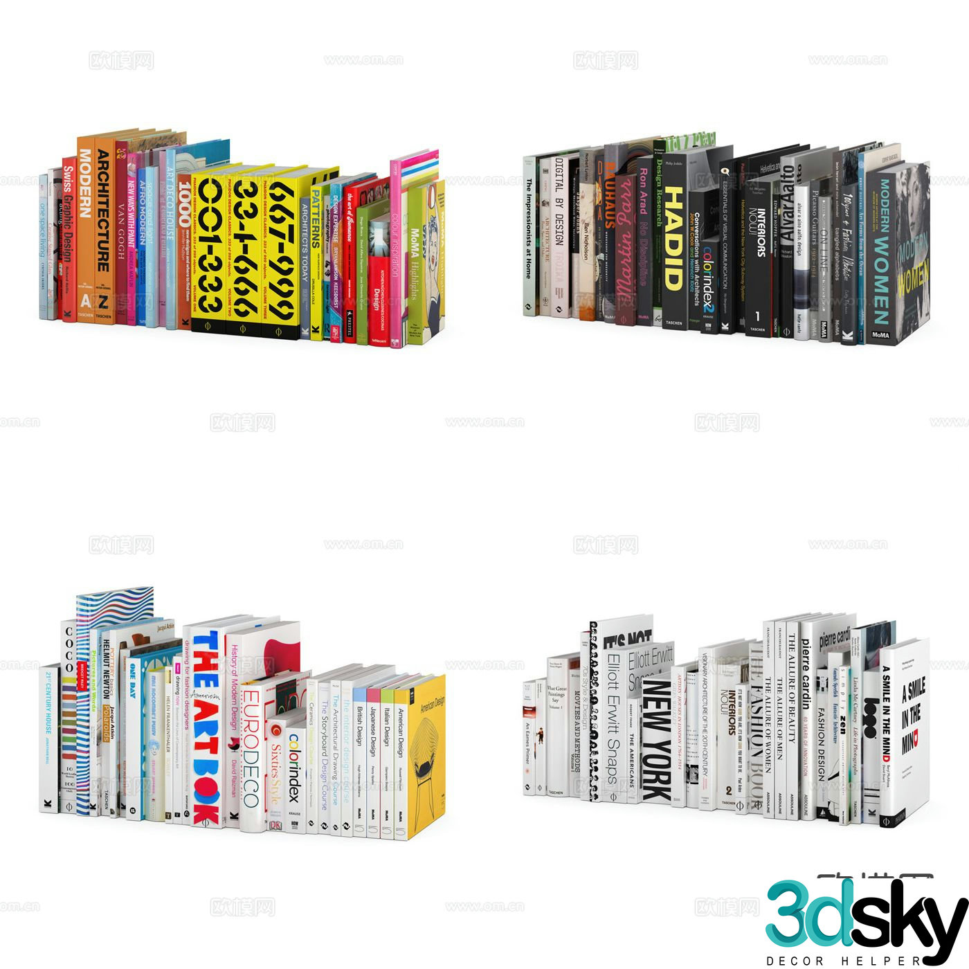 modern book book book 3d model