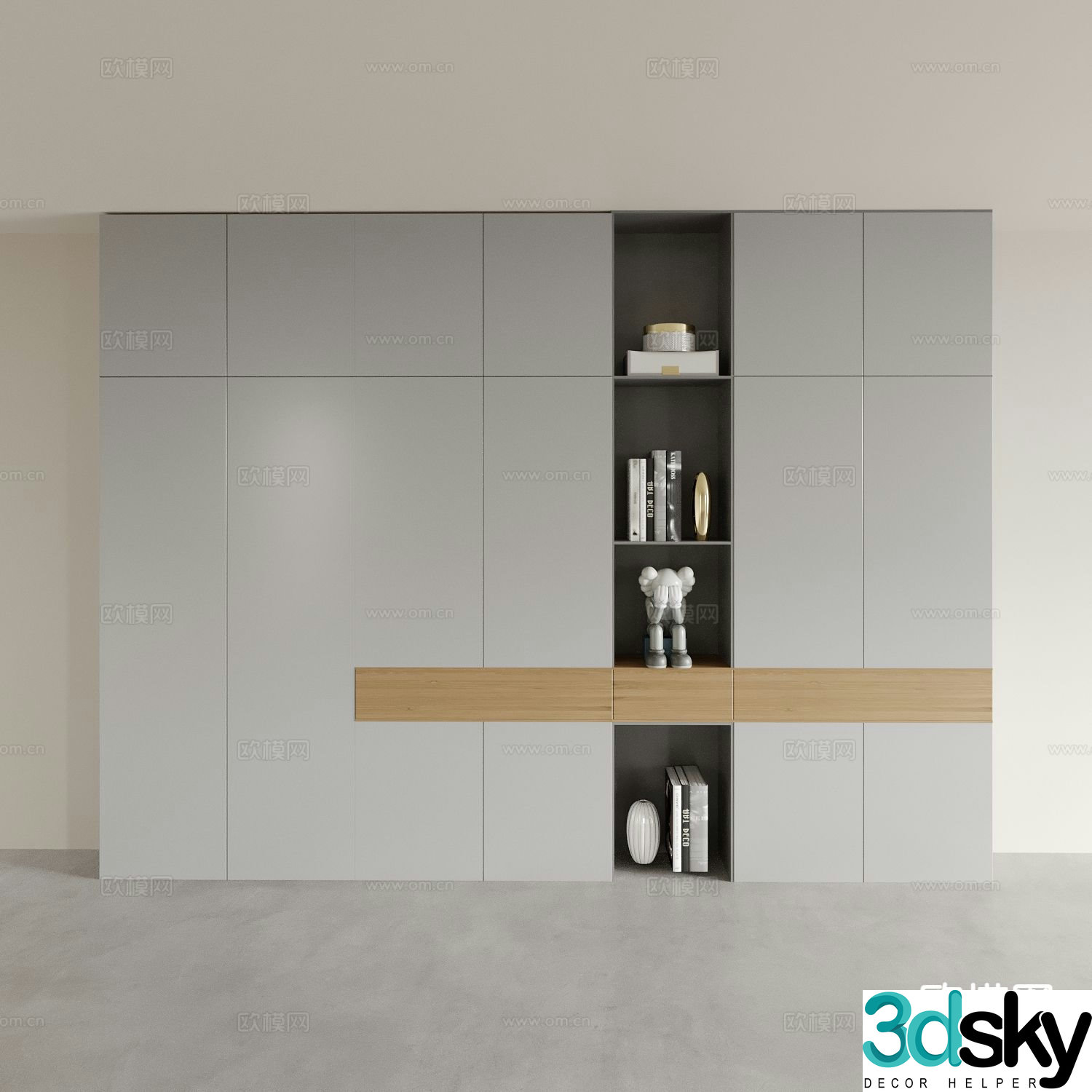 modern wardrobe wardrobe 3d model