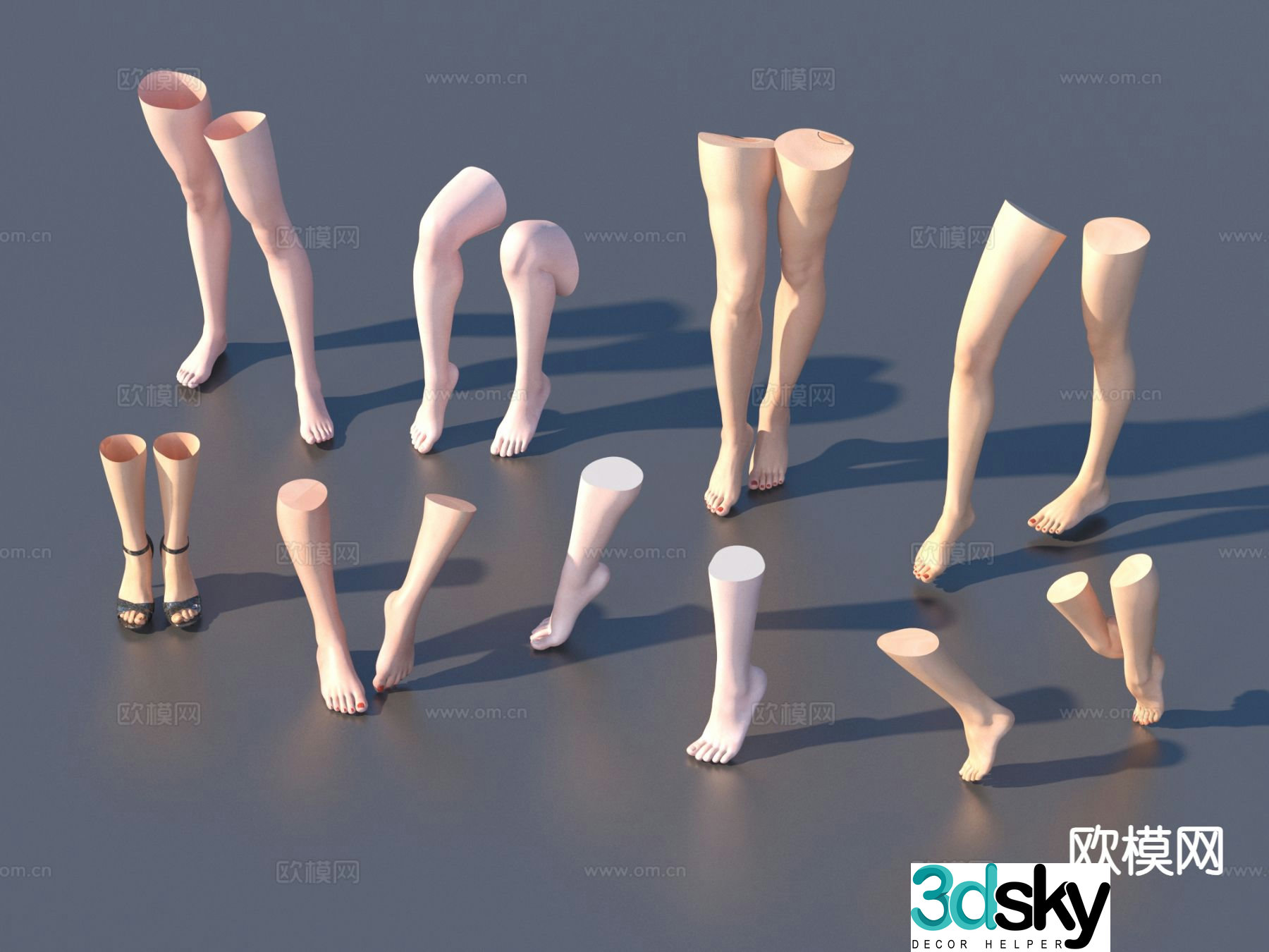 Human foot sculpture foot mold 3d model
