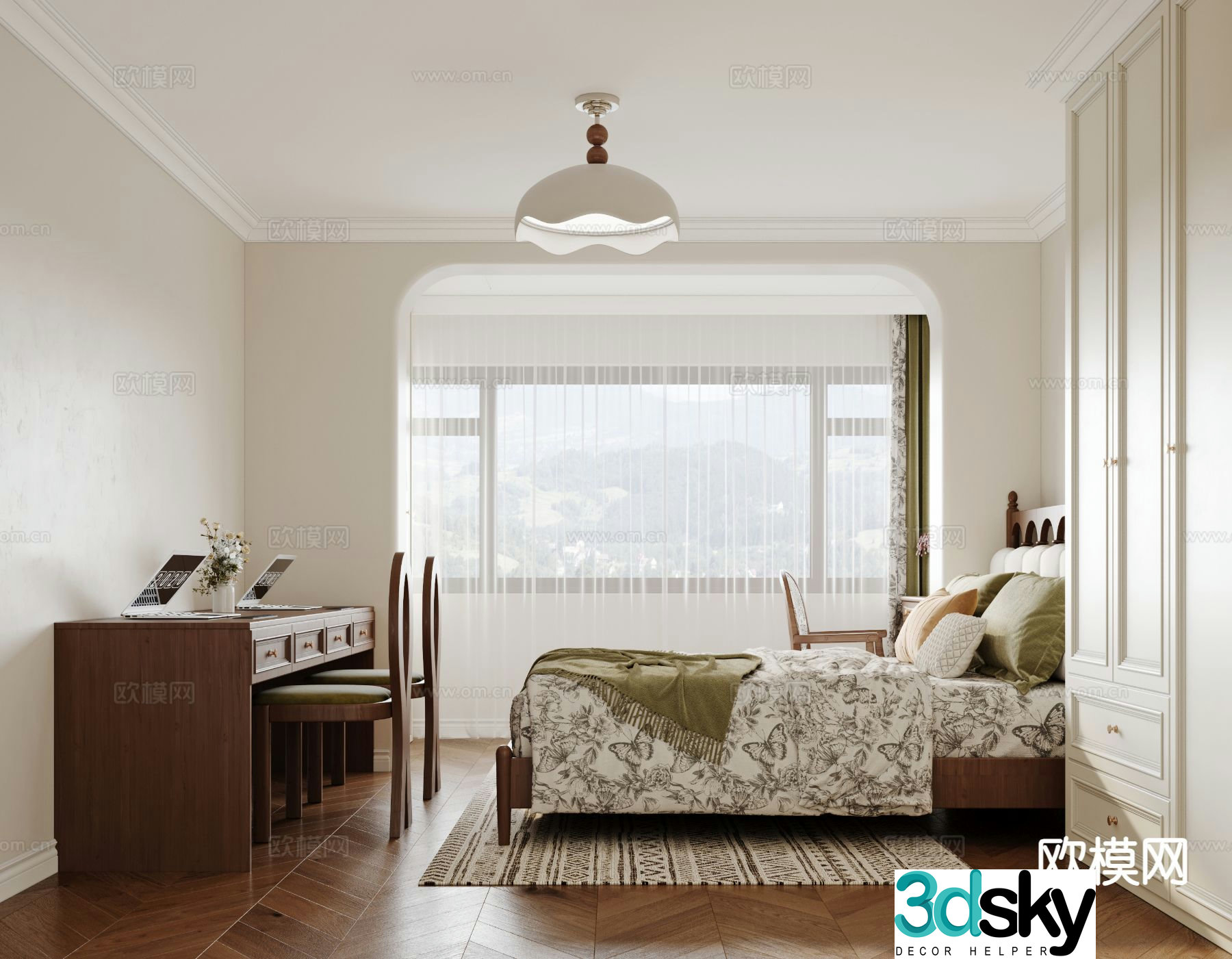 French bedroom master bedroom 3d model