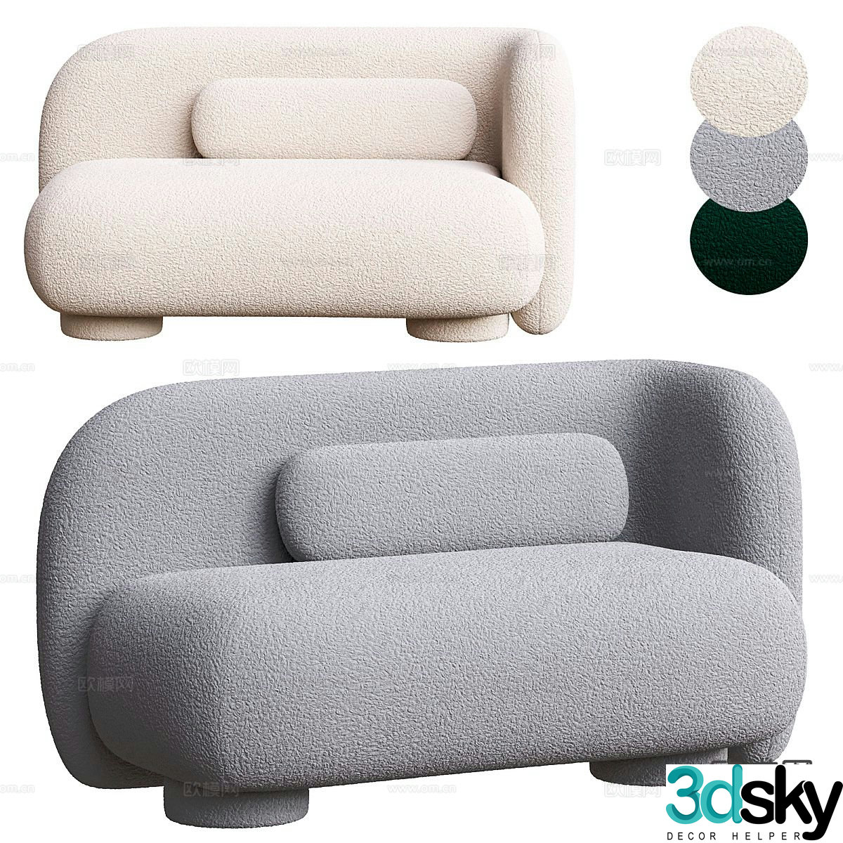 Modern leisure sofa 3d model