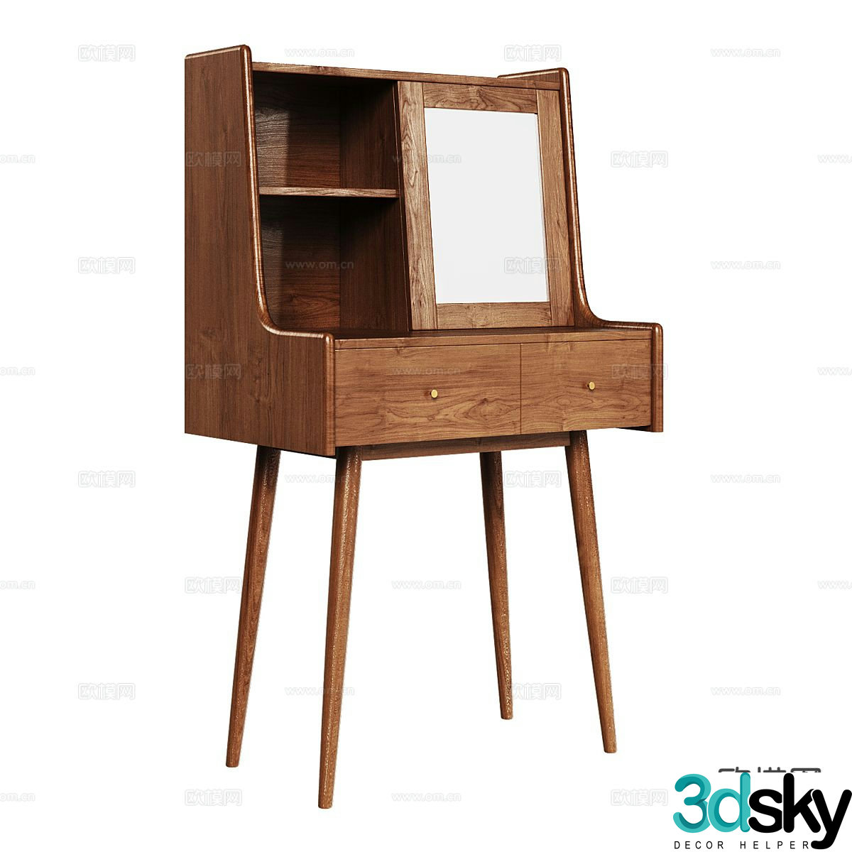 Nordic minimalist dressing table 3d model