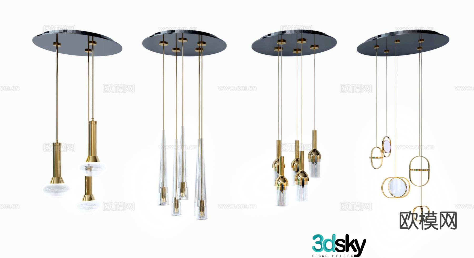 Lamp panel decorative lamp decorative chandelier 3d model