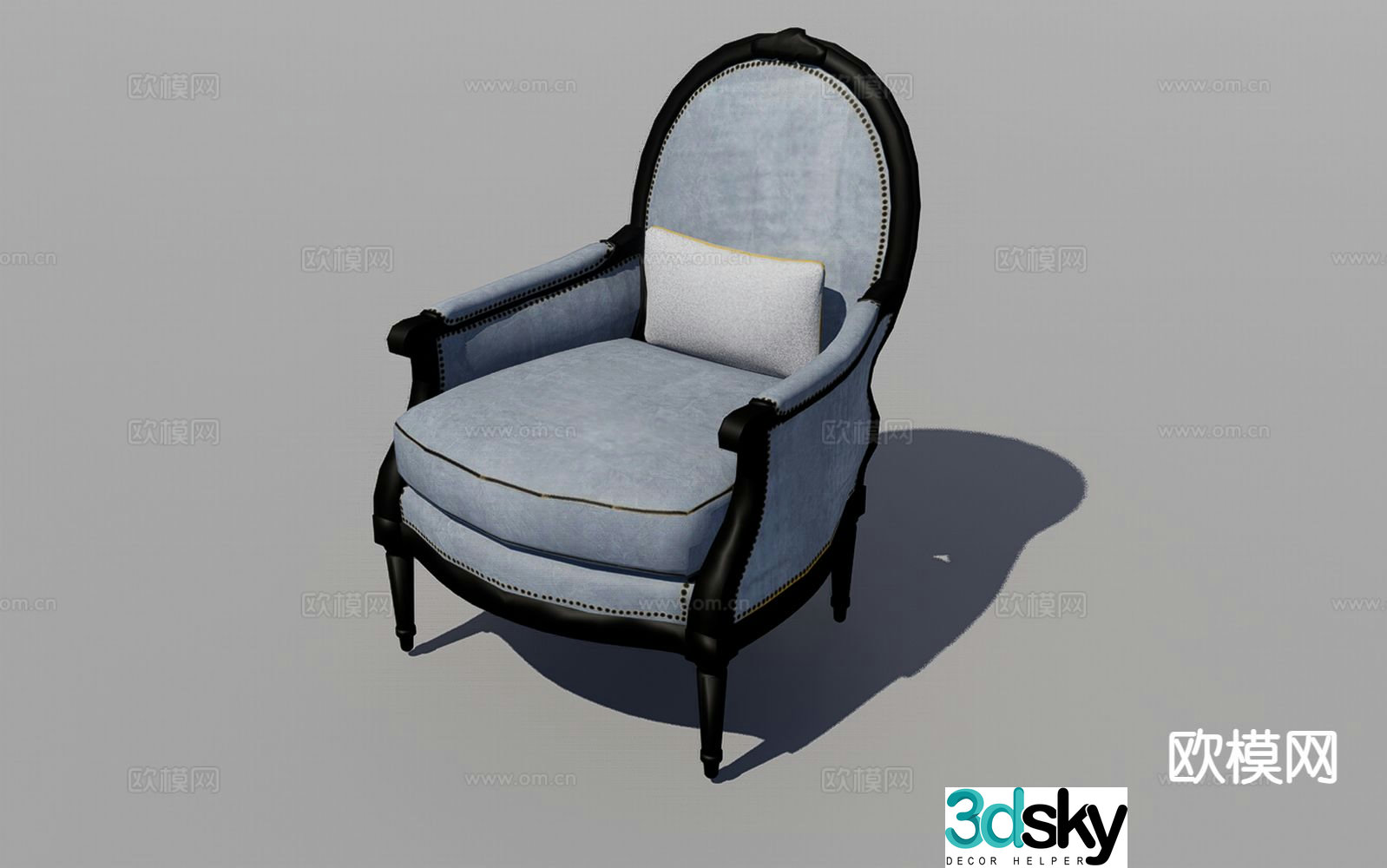 European chair armchair leisure chair 3d model