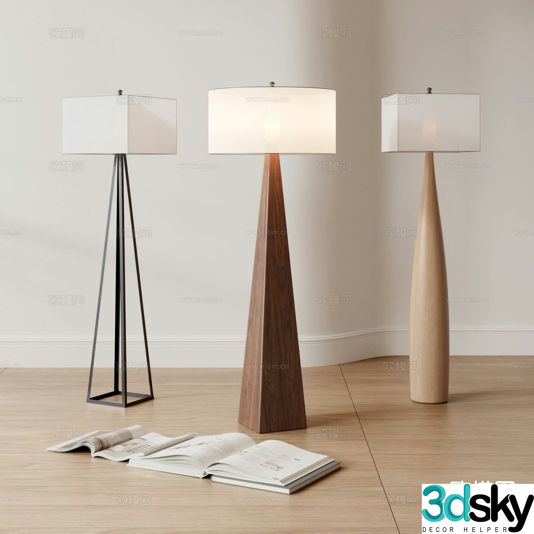 French floor lamp 3d model