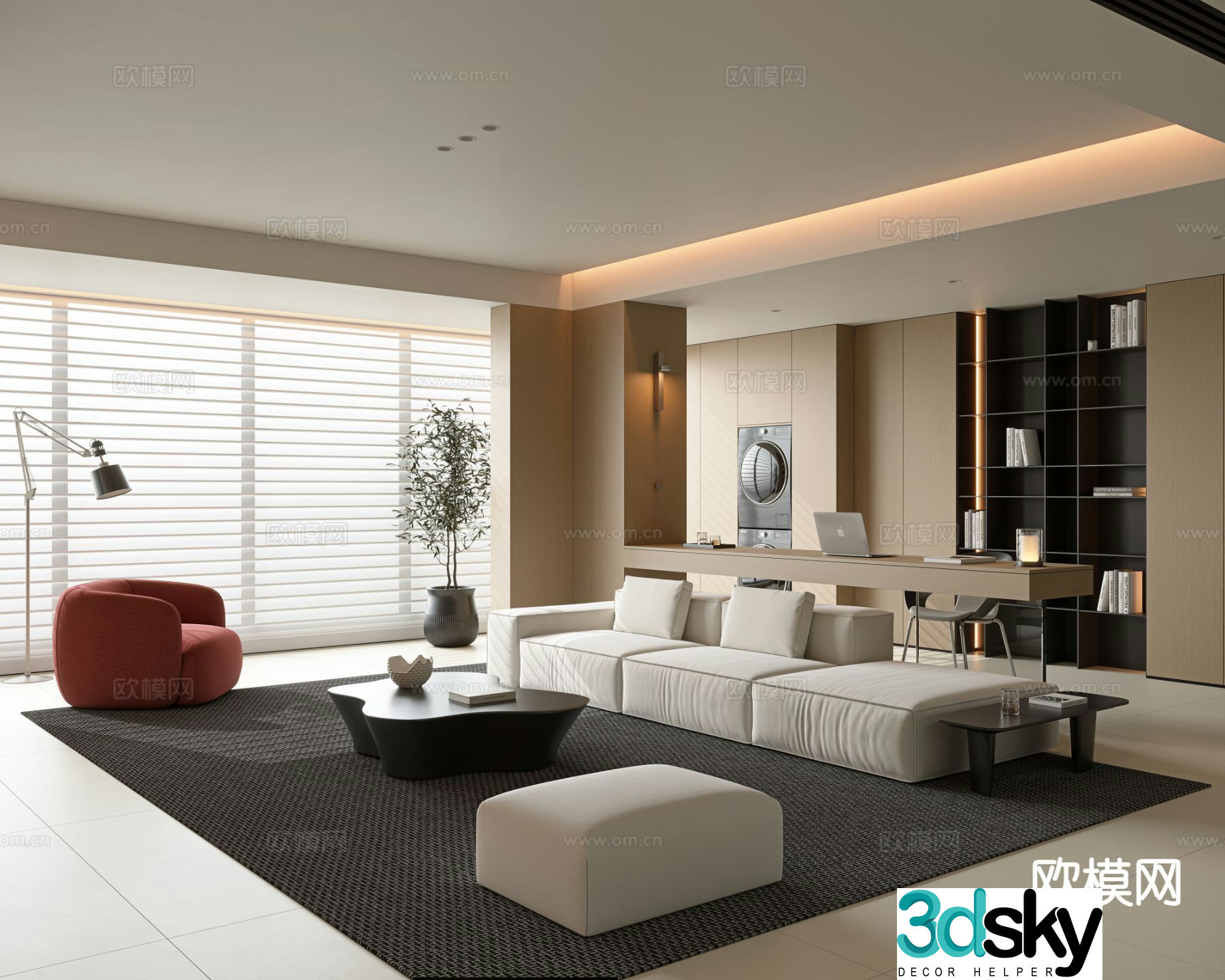 Italian living room 3d model