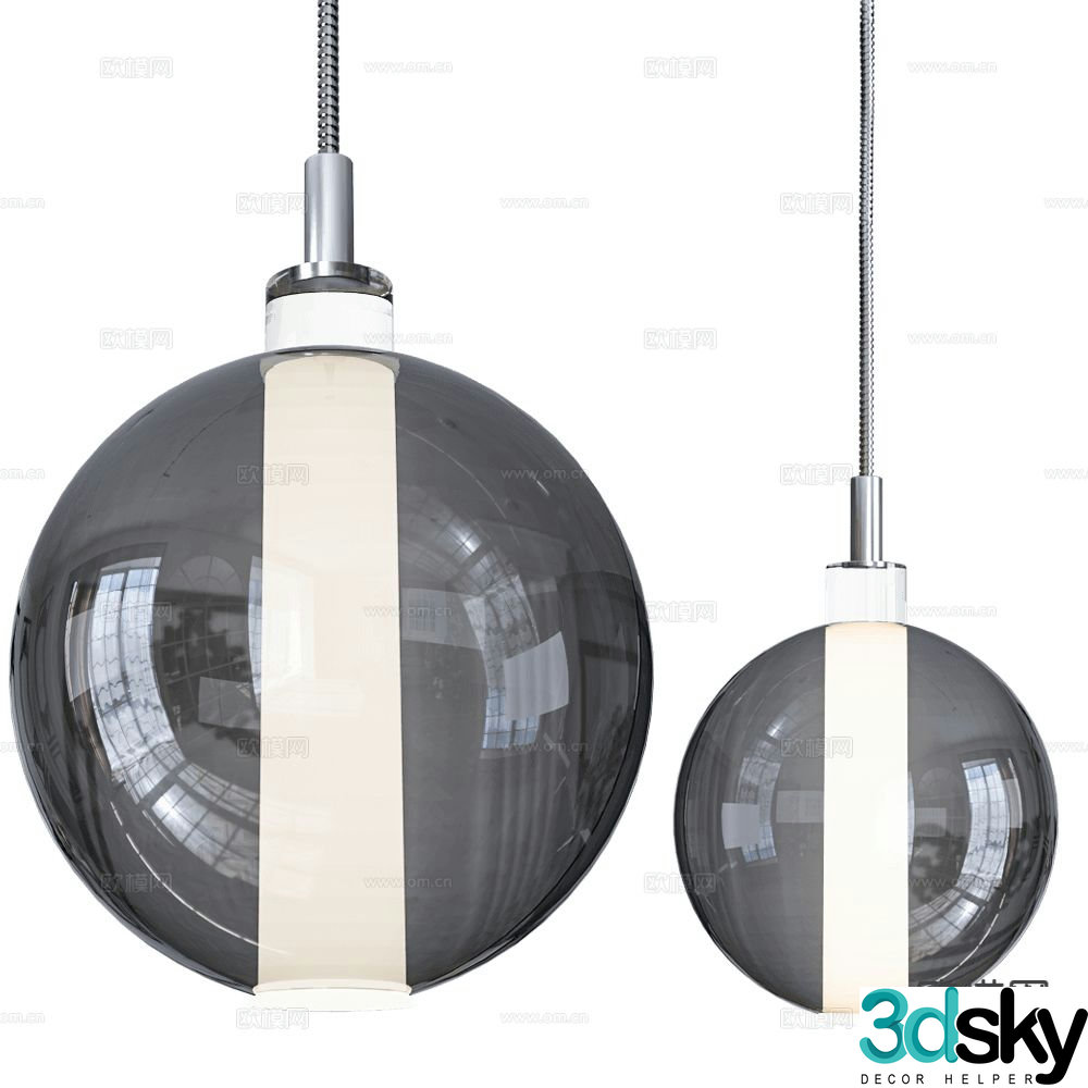 Cangini Tucci glass chandelier 3d model