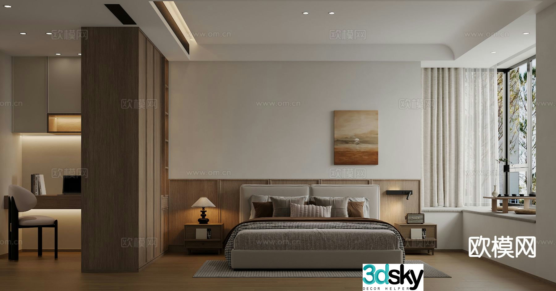 Medieval style bedroom 3d model