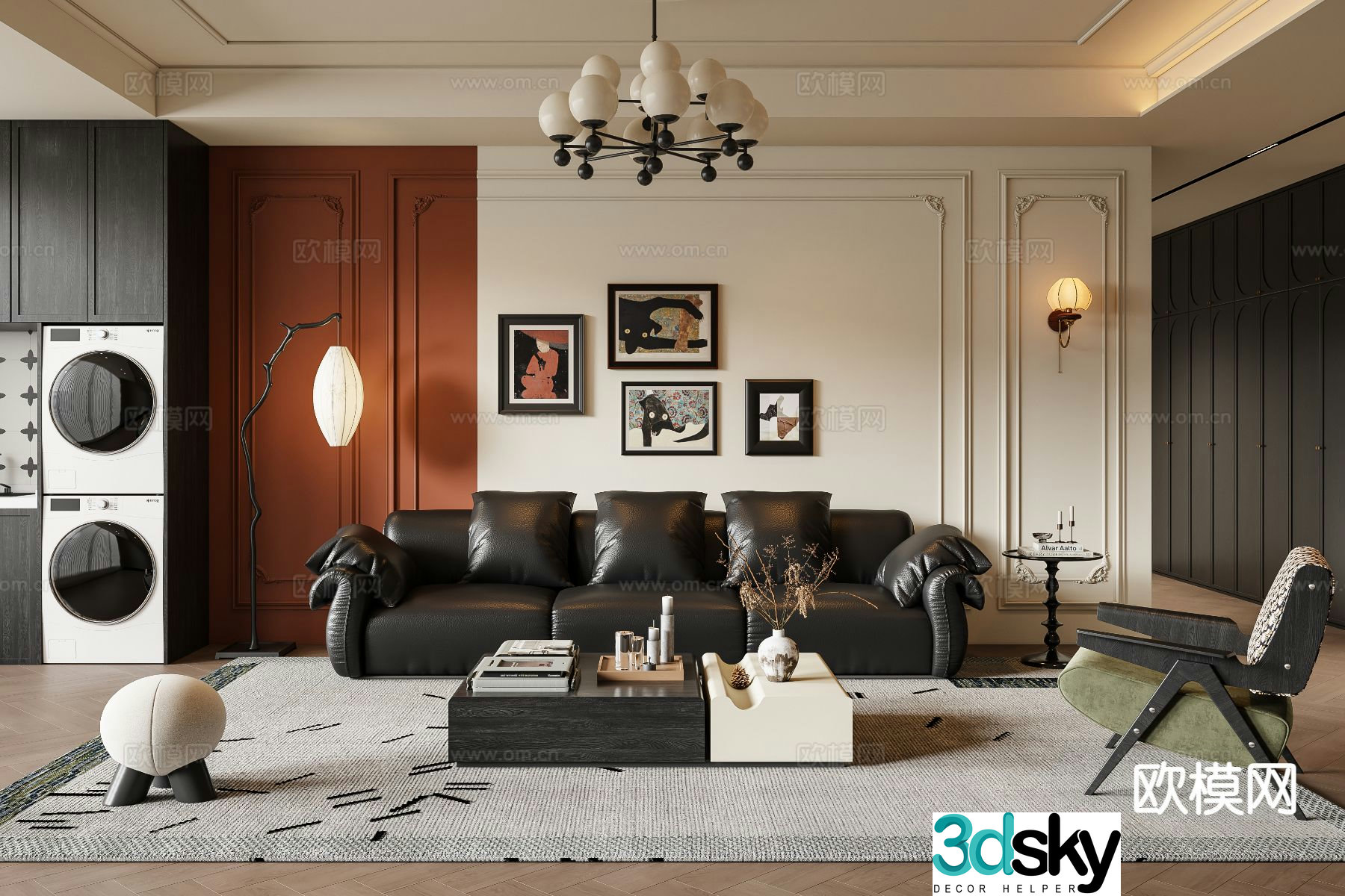 Medieval style living room 3D model