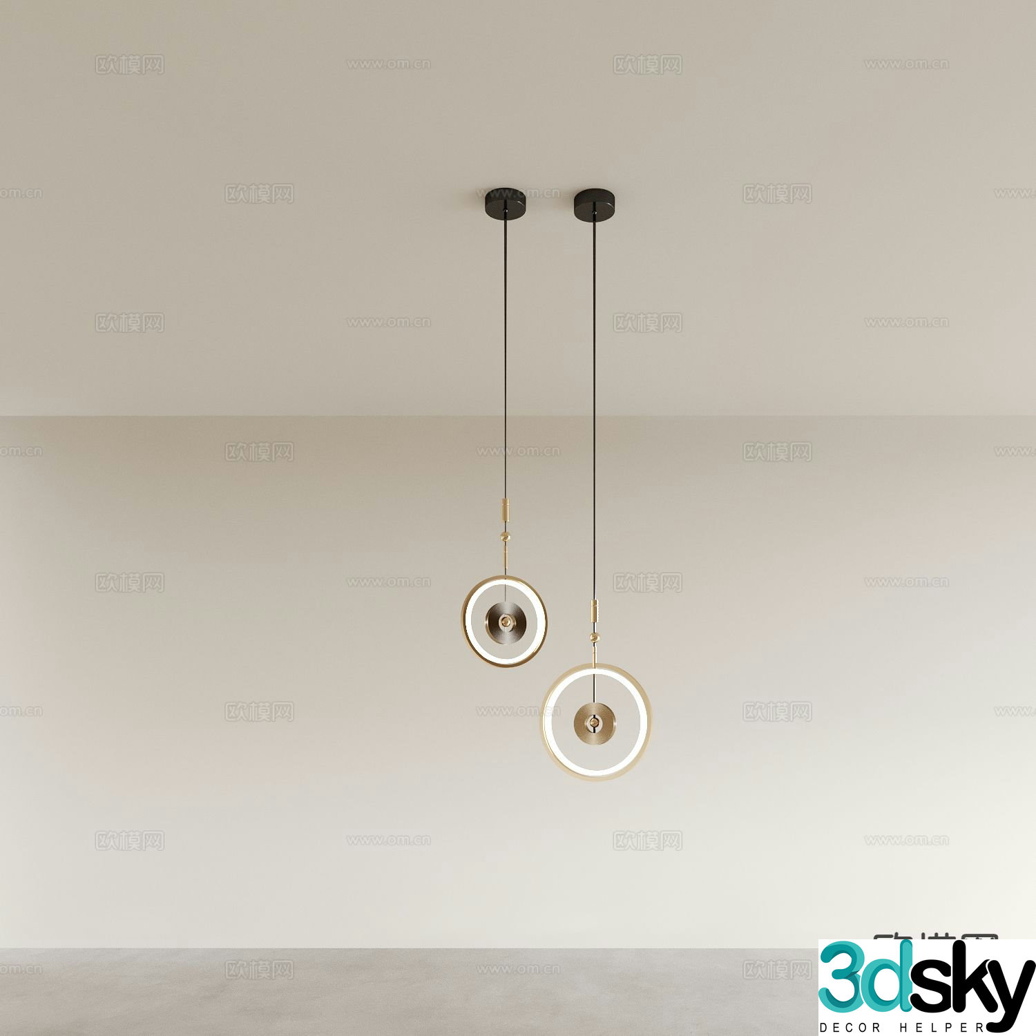 Creative small chandelier bedside small chandelier 3d model