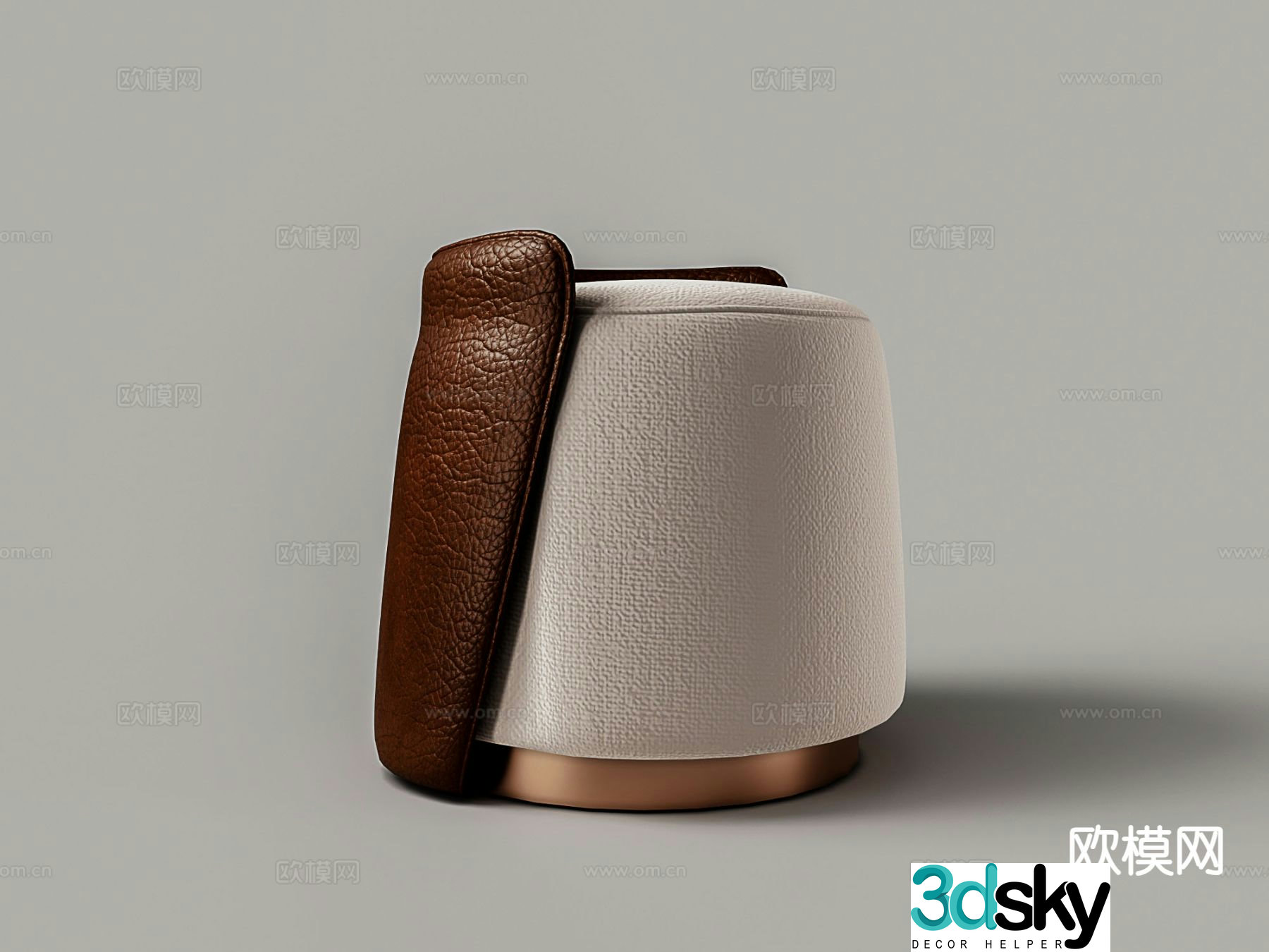 Modern stool sofa stool round stool 3d model