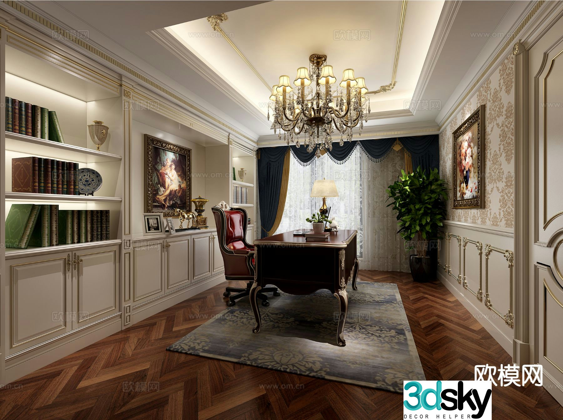 European style study 3D model