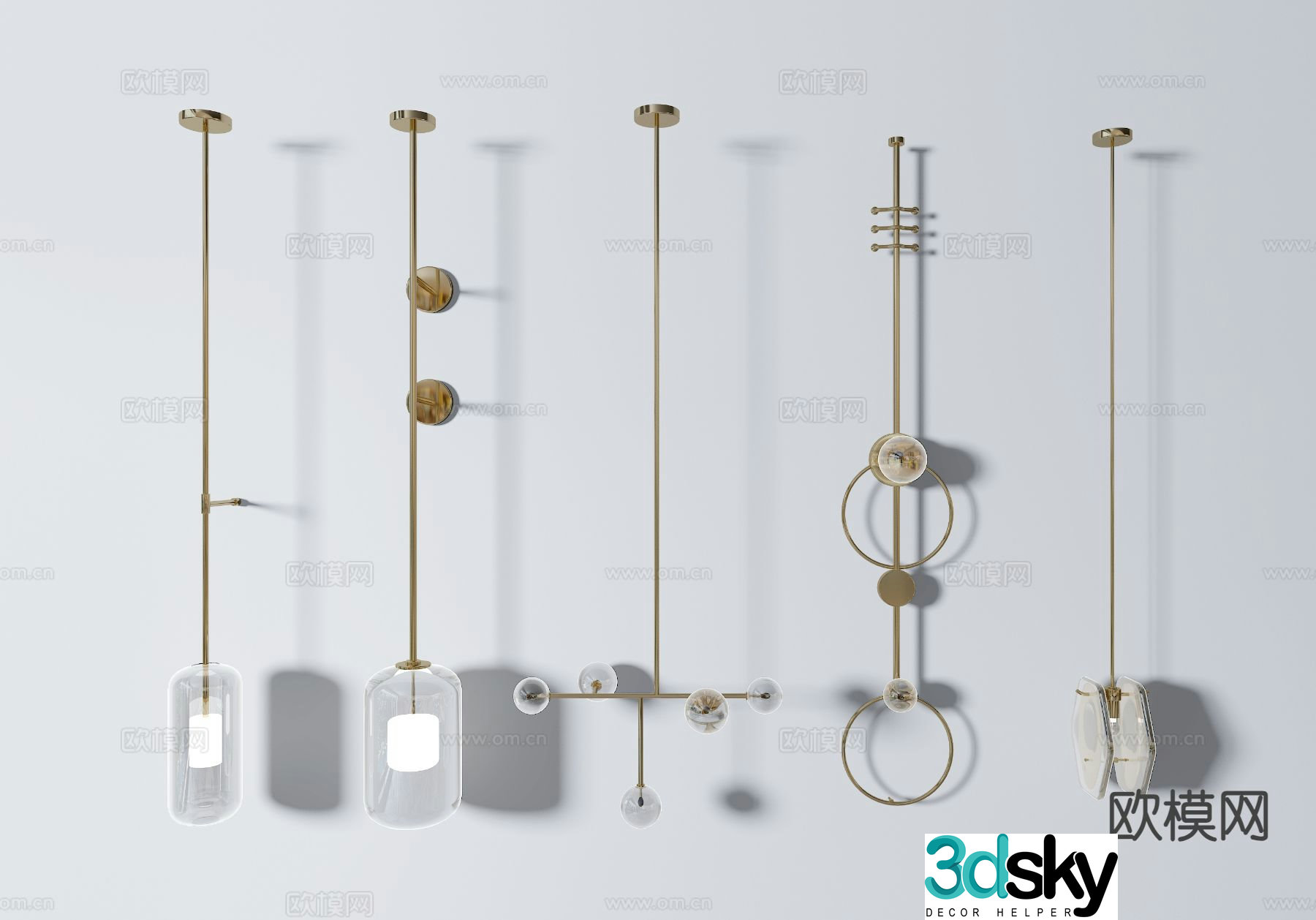 Light luxury wall lamp 3D model
