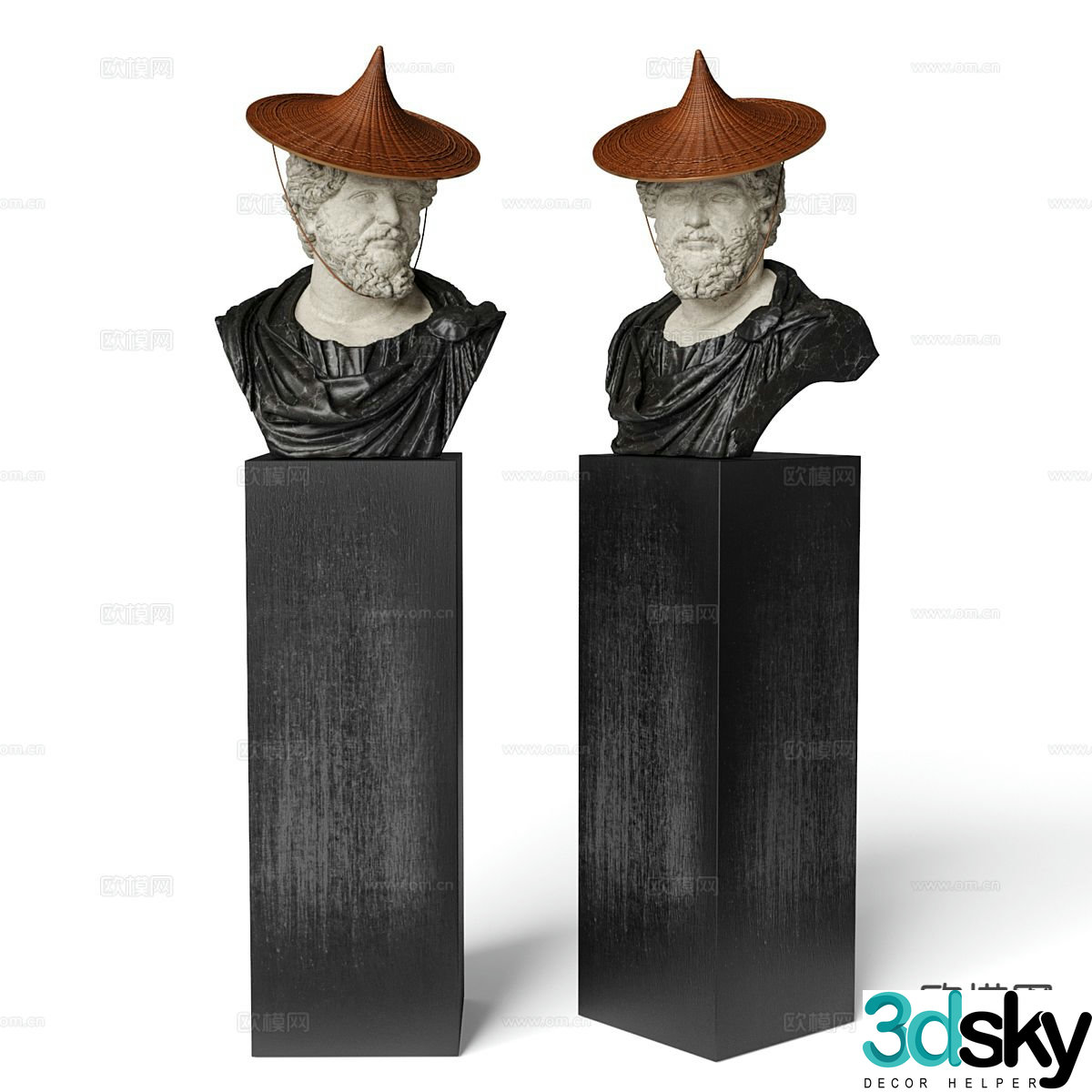 European head sculpture 3d model