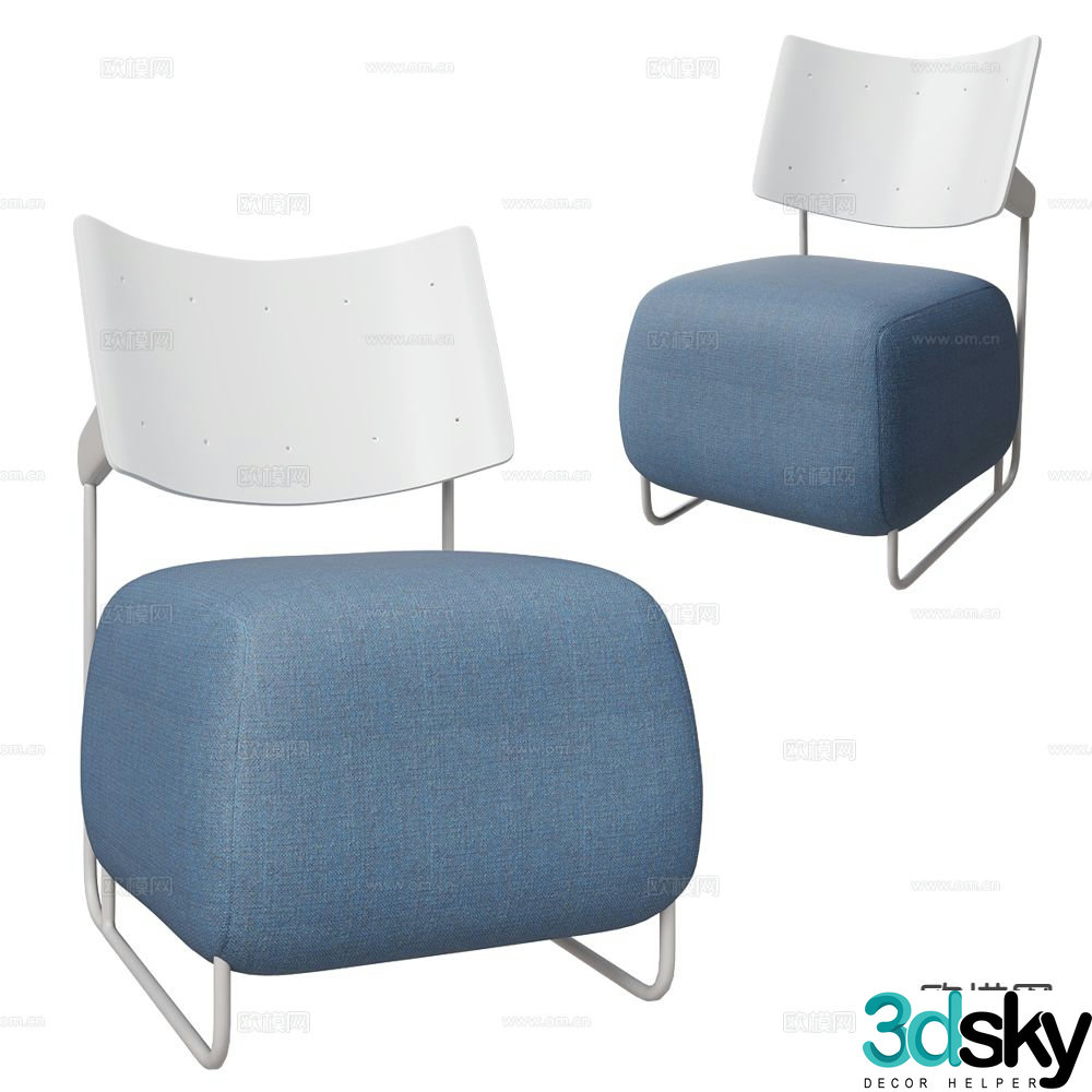 Inno modern chair leisure chair fabric chair 3d model