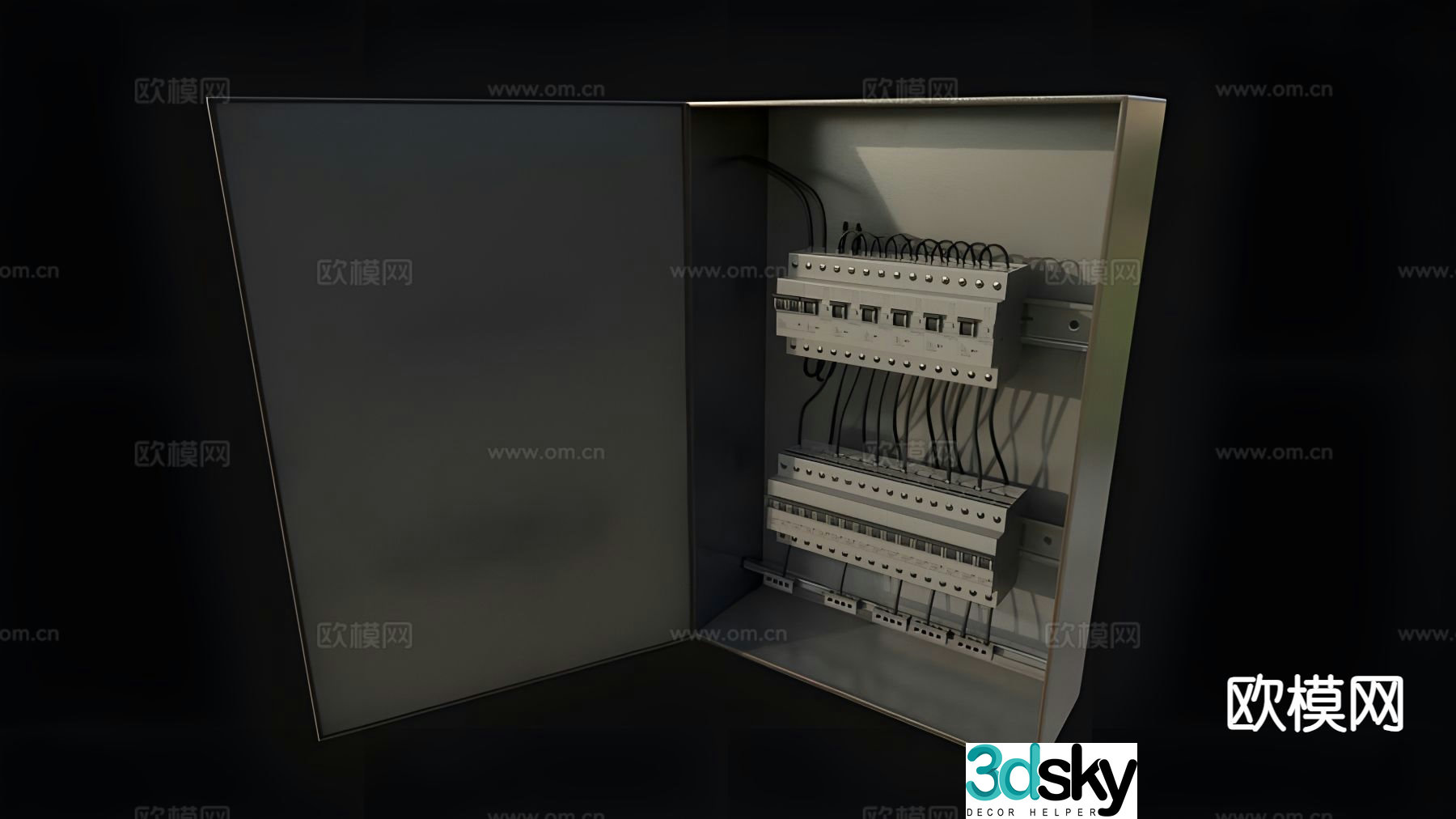 Modern electrical box 3d model