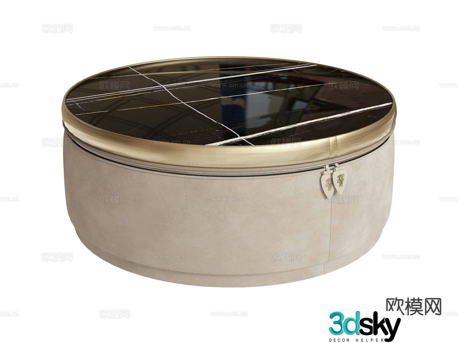 visionnaire round coffee table 3d model