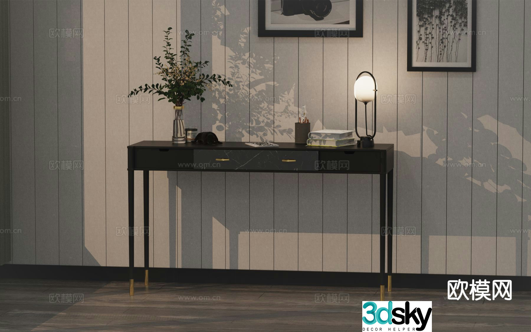 Light luxury table 3D model