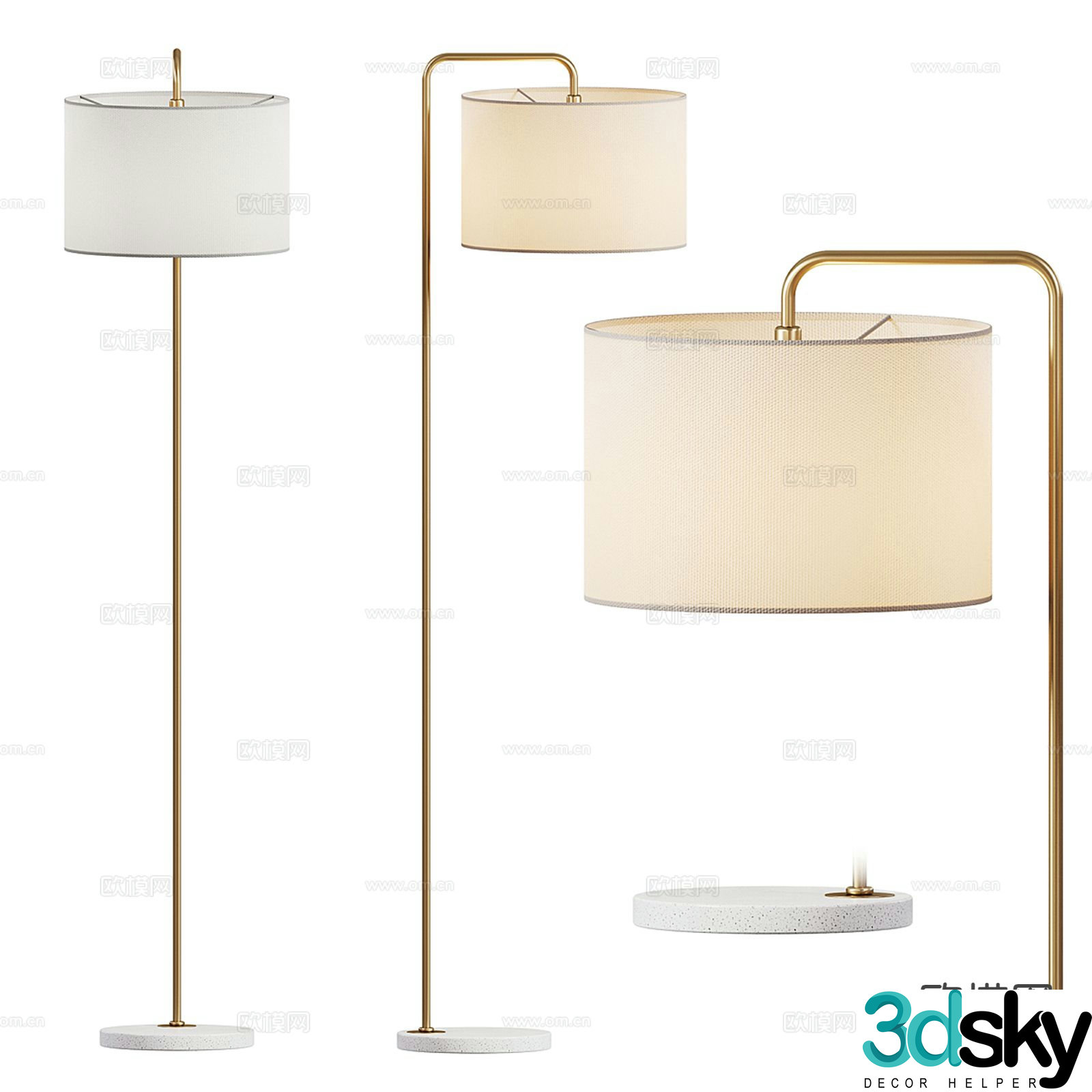 Modern floor lamp 3d model