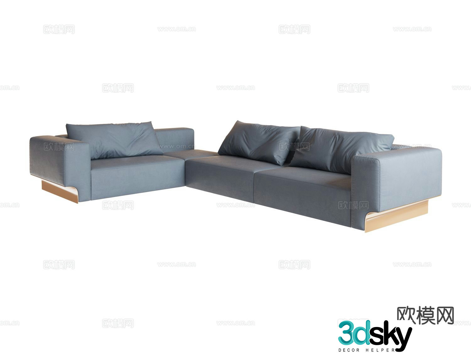 visionnaire corner sofa multi-person sofa 3d model