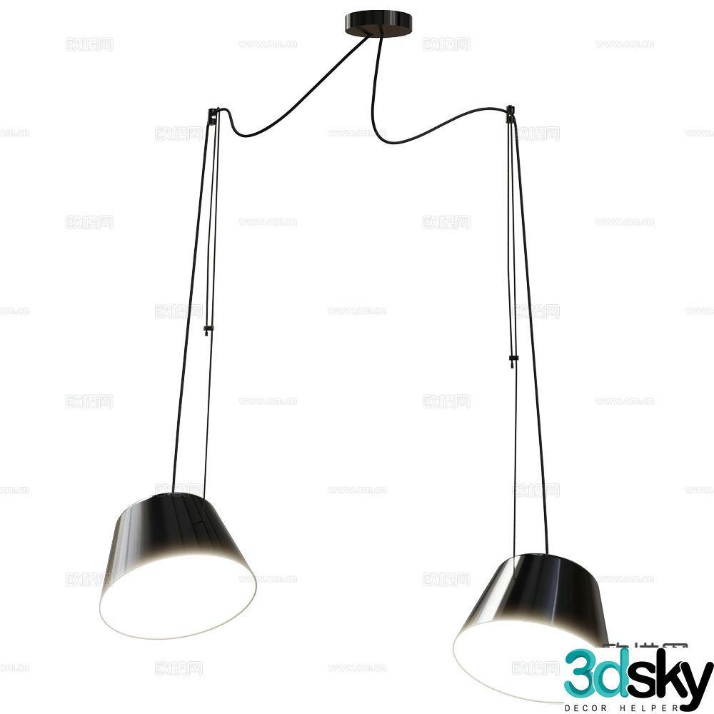 Ole dining room chandelier 3d model