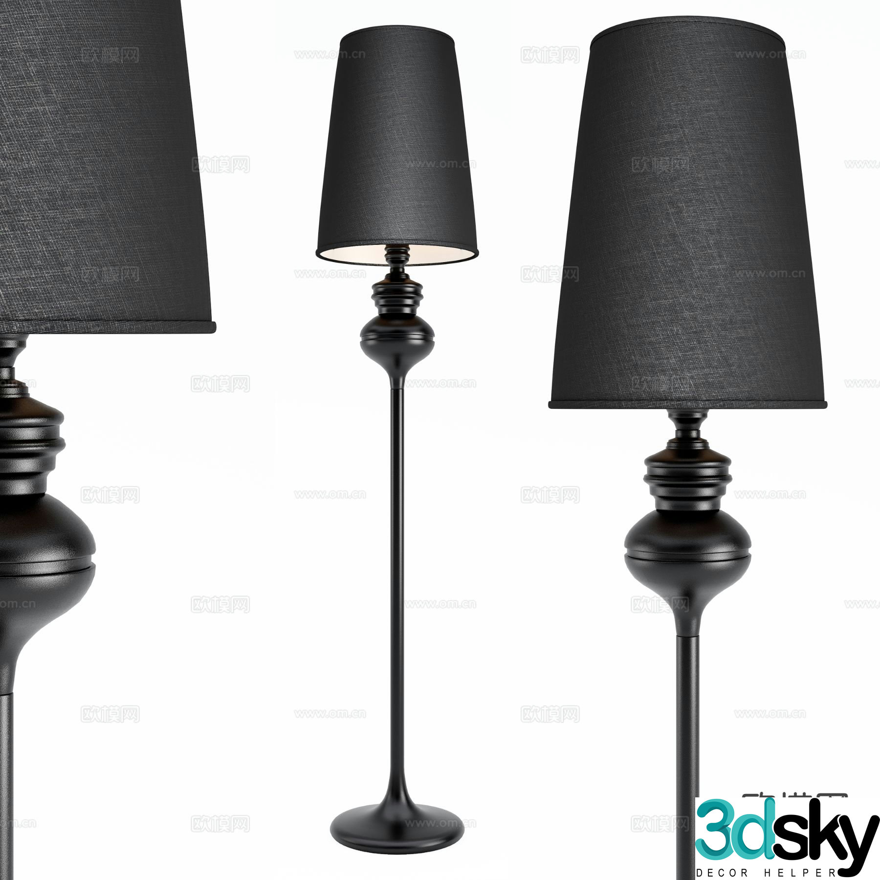 French floor lamp 3d model