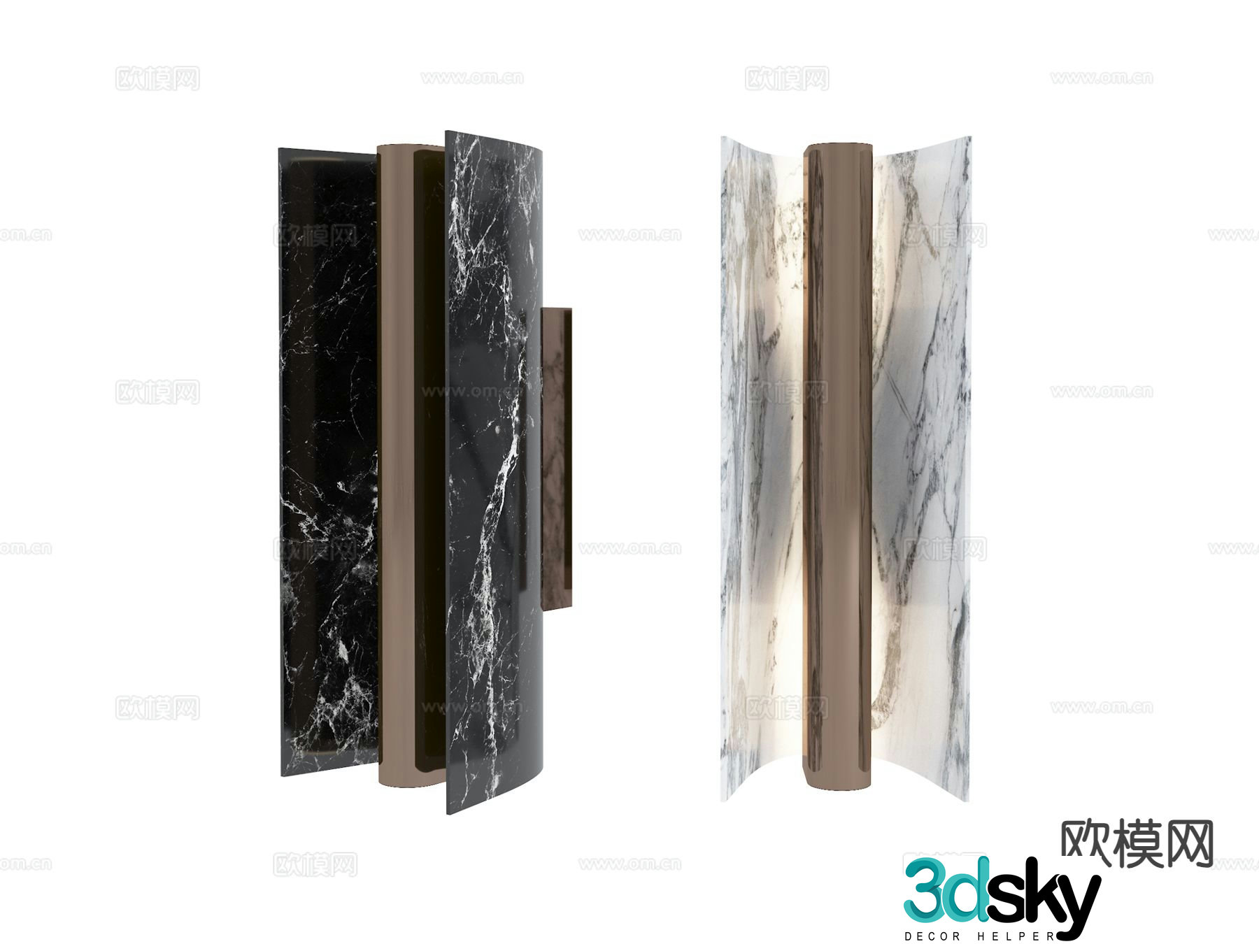 visionnaire light luxury wall lamp 3d model