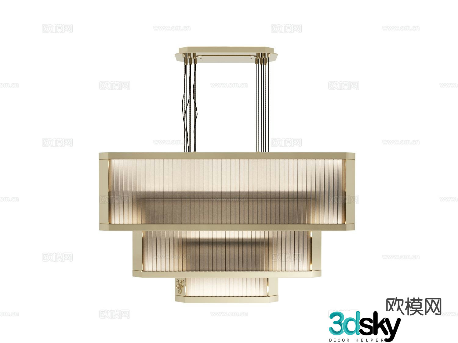 visionnaire multi-layer chandelier 3d model