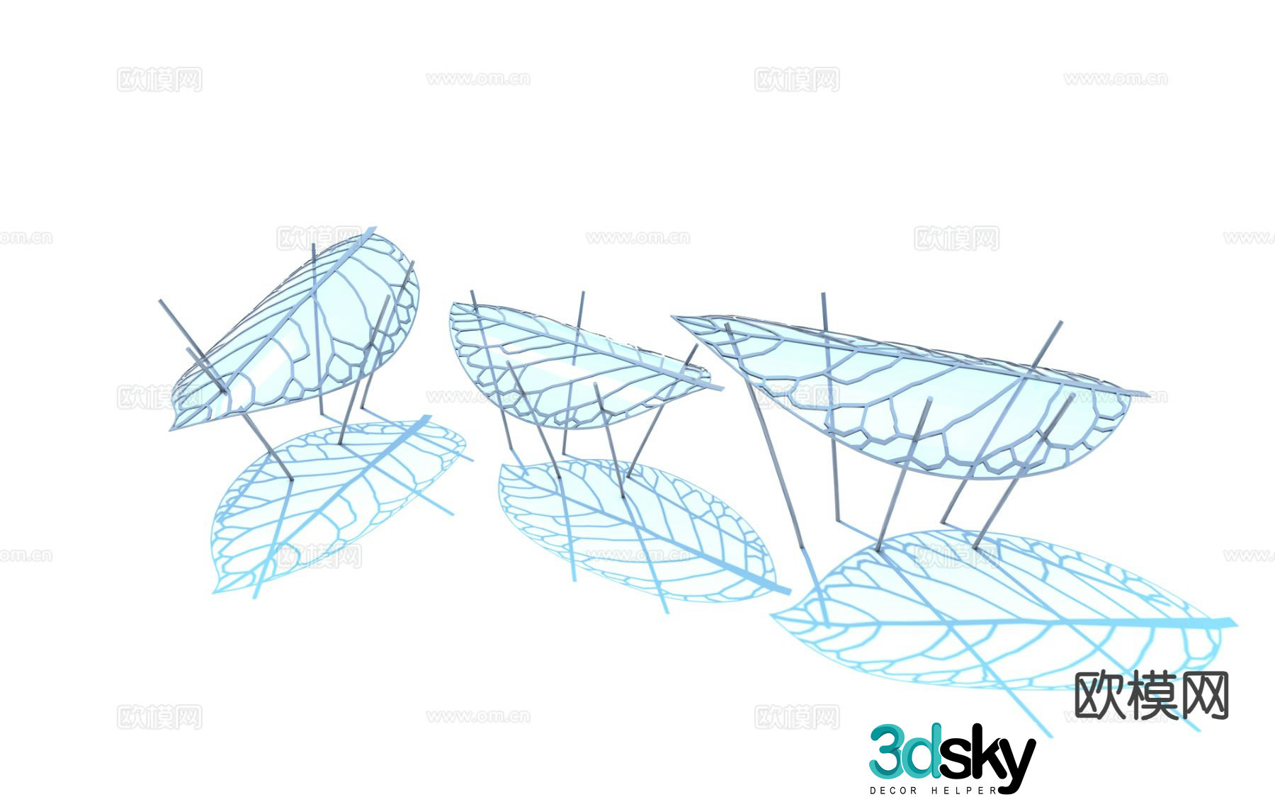 leaf gallery landscape gallery abstract gallery 3d model
