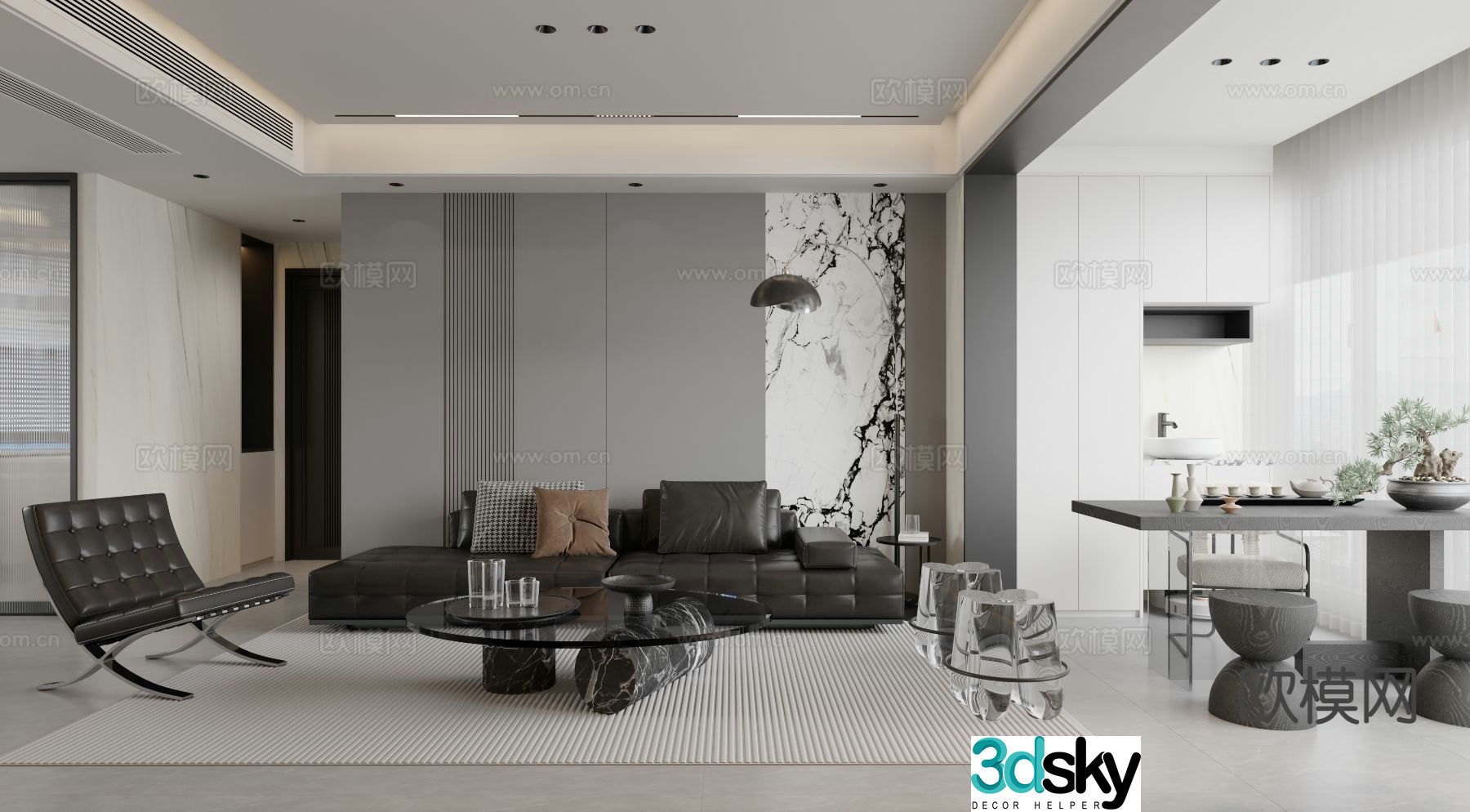 Italian living room 3d model