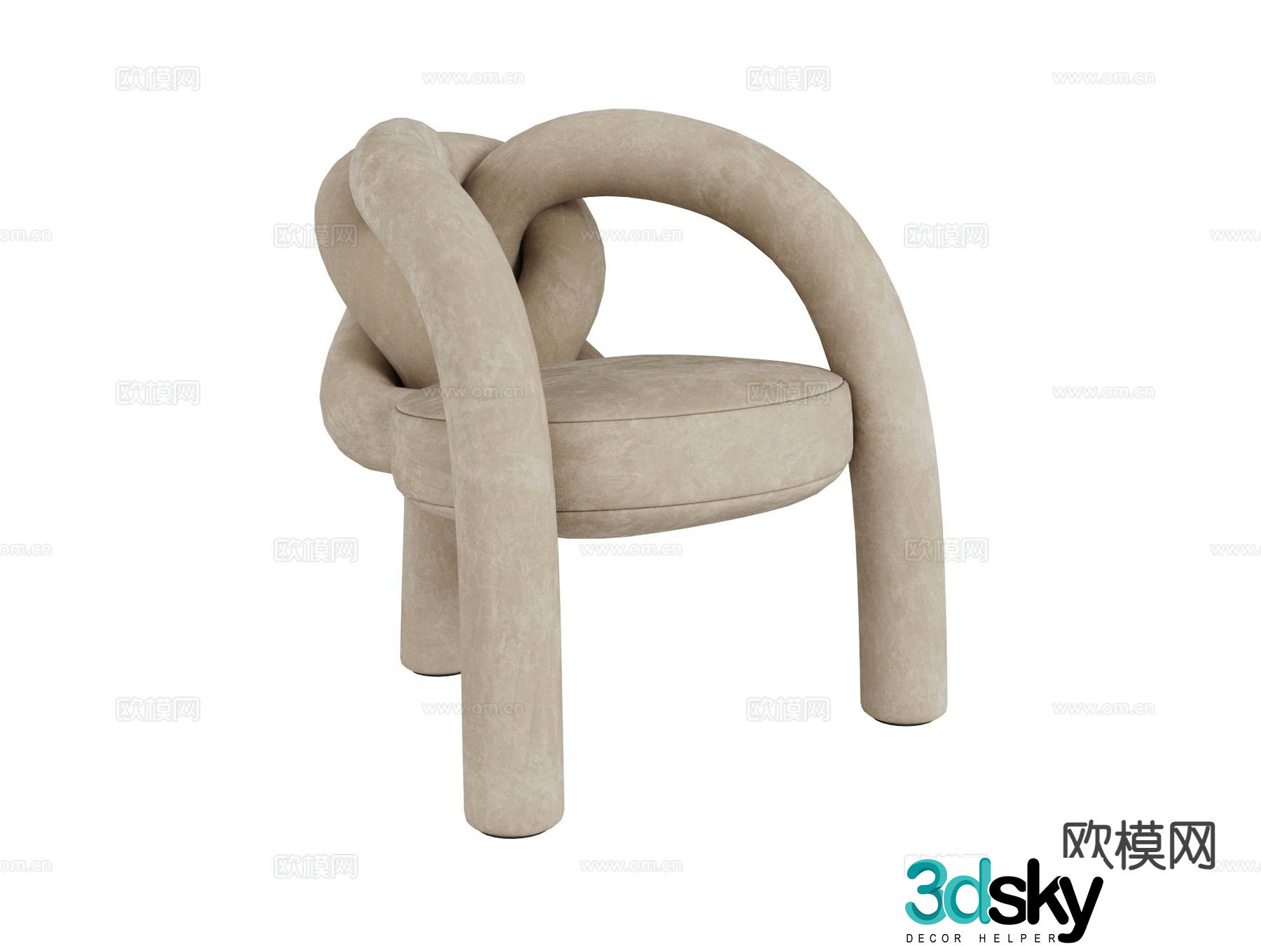 visionnaire-light luxury art chair leisure chair 3d model