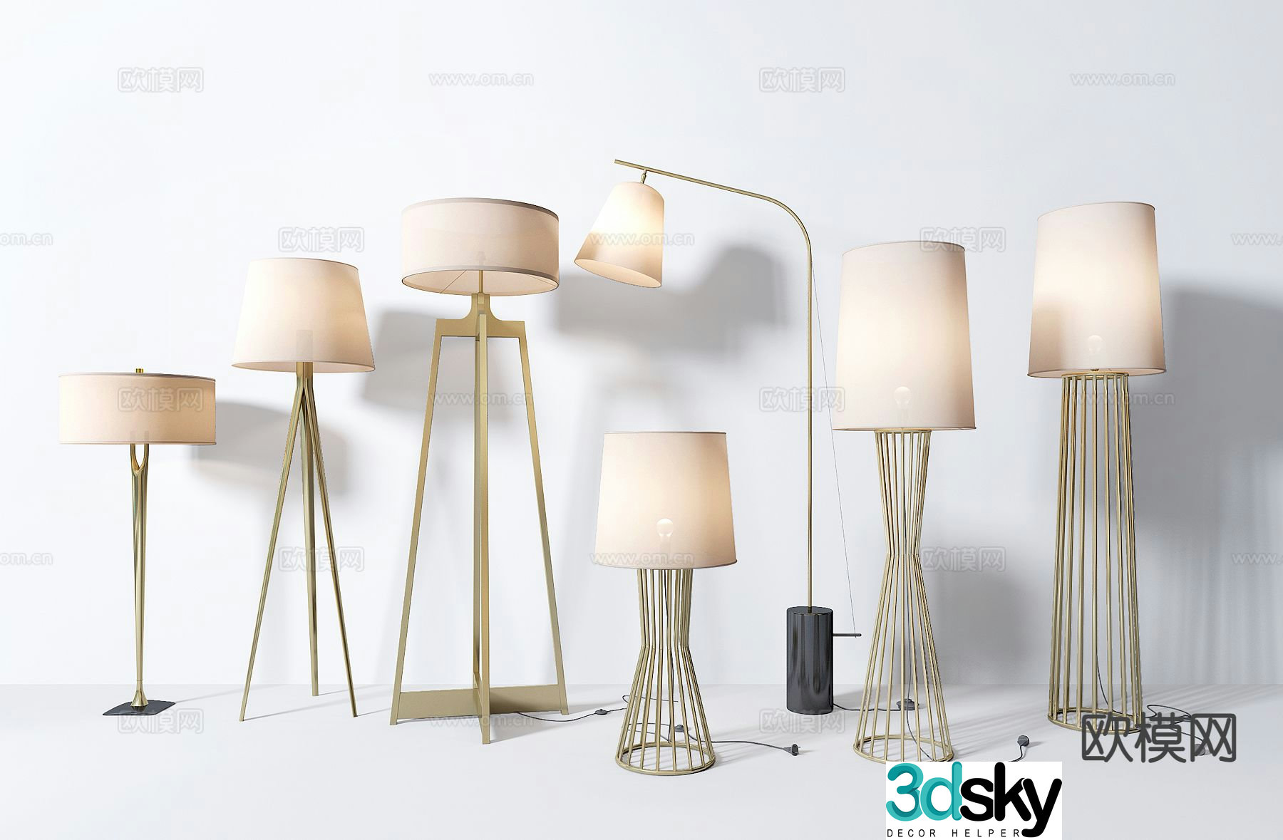 Italian floor lamp 3d model