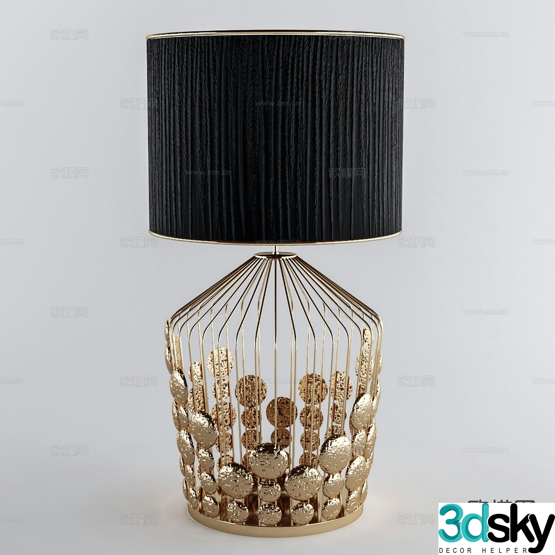 Light luxury table lamp 3D model