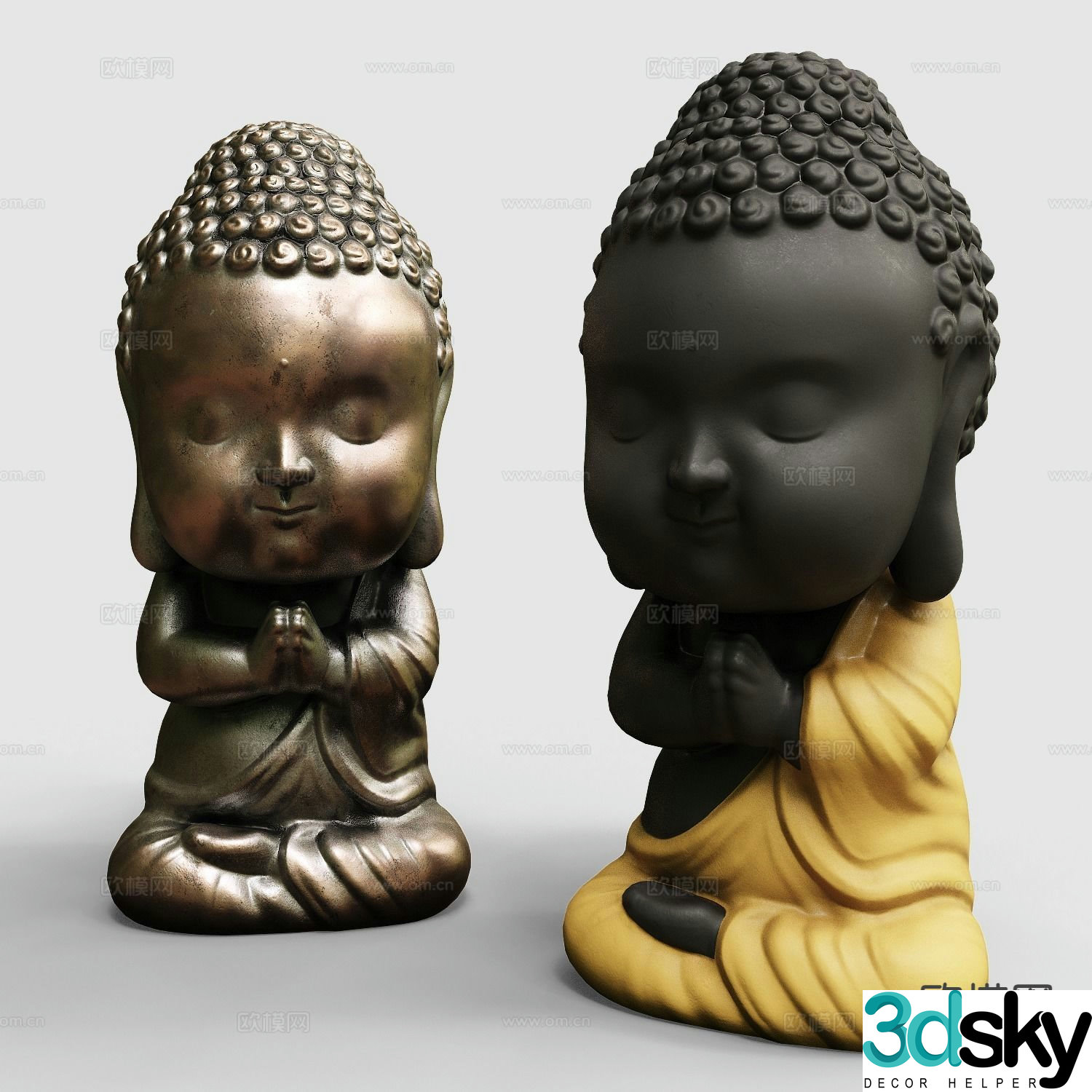 Chinese Buddha statue baby Buddha sculpture 3d model