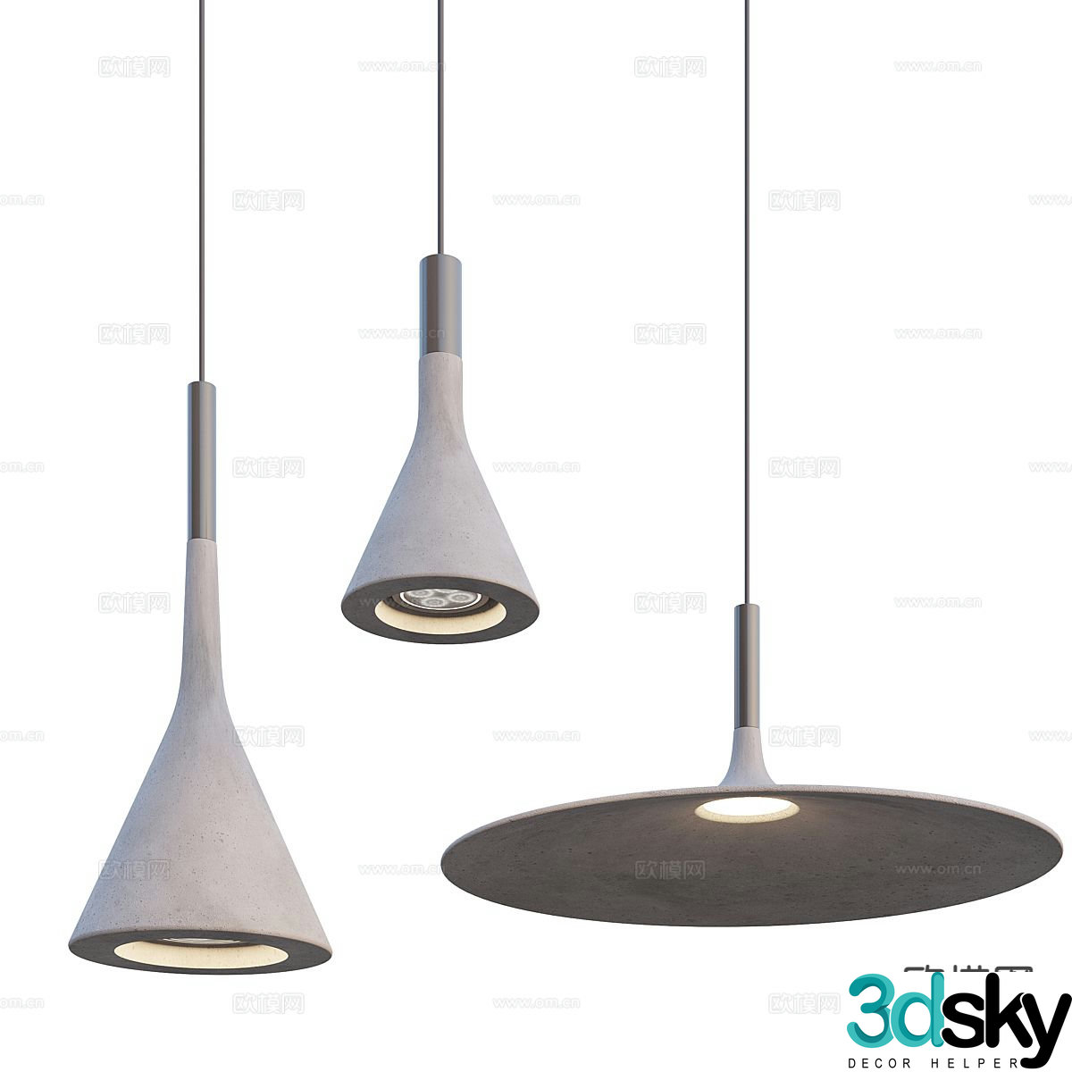 Modern dining room chandelier 3d model