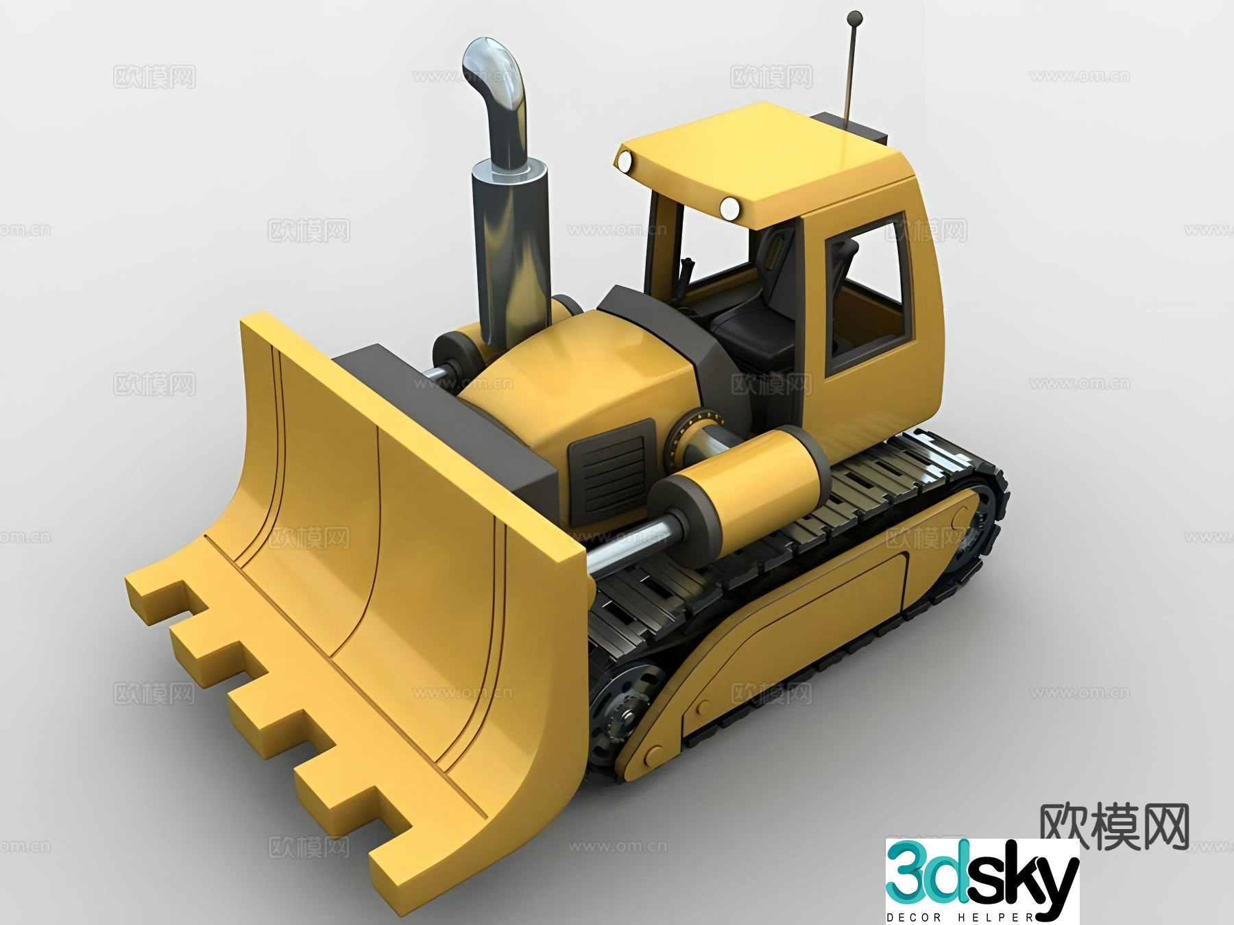 bulldozer toy 3d model