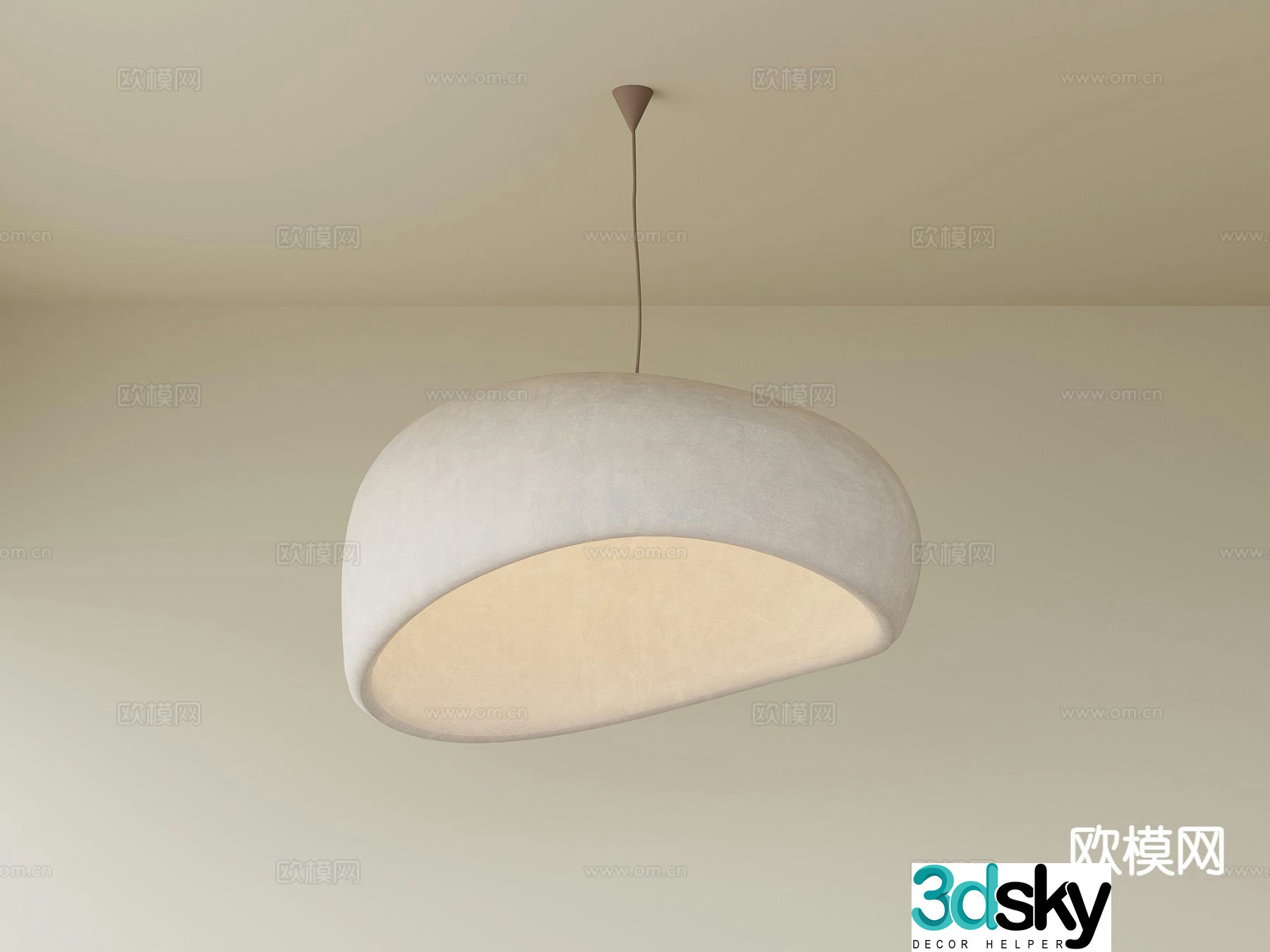 Wabi-sabi chandelier decorative chandelier 3d model