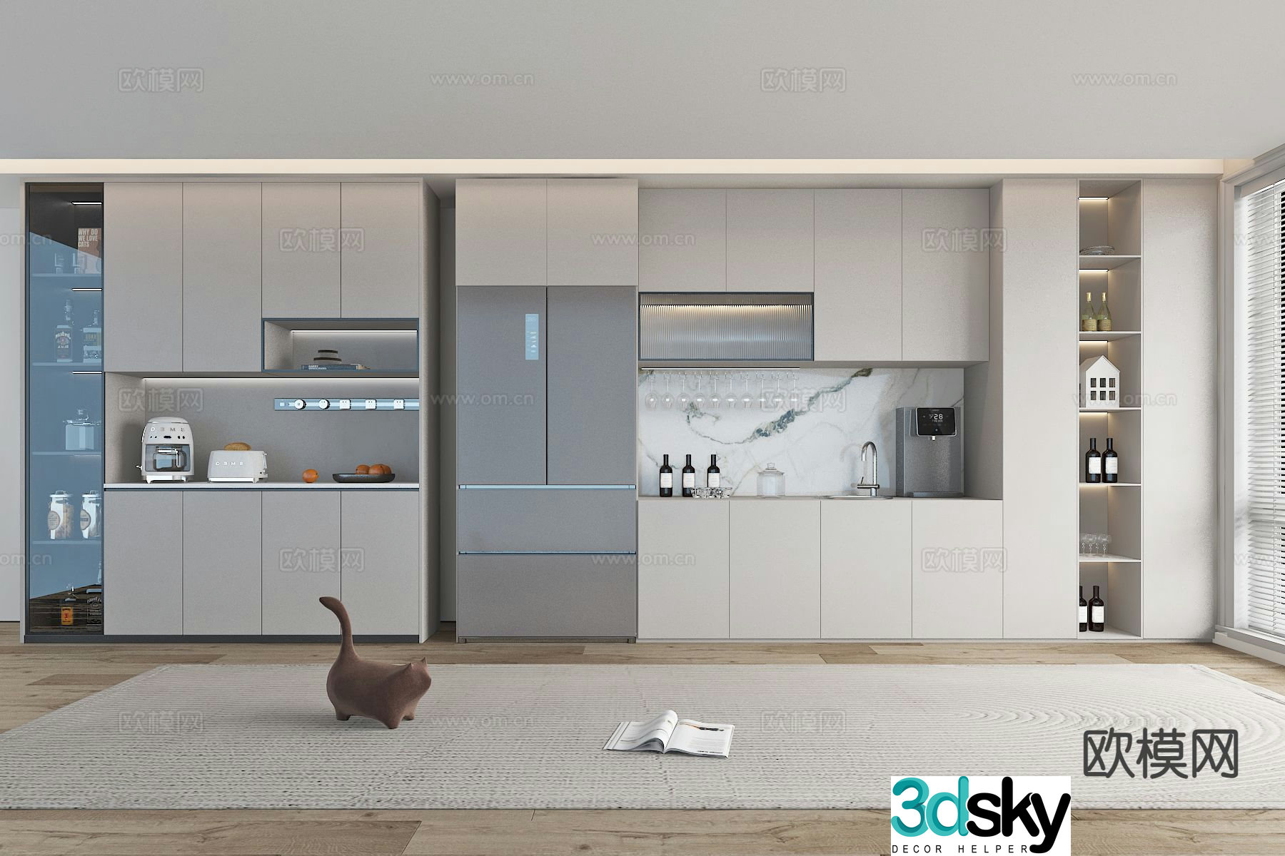 Modern sideboard 3d model