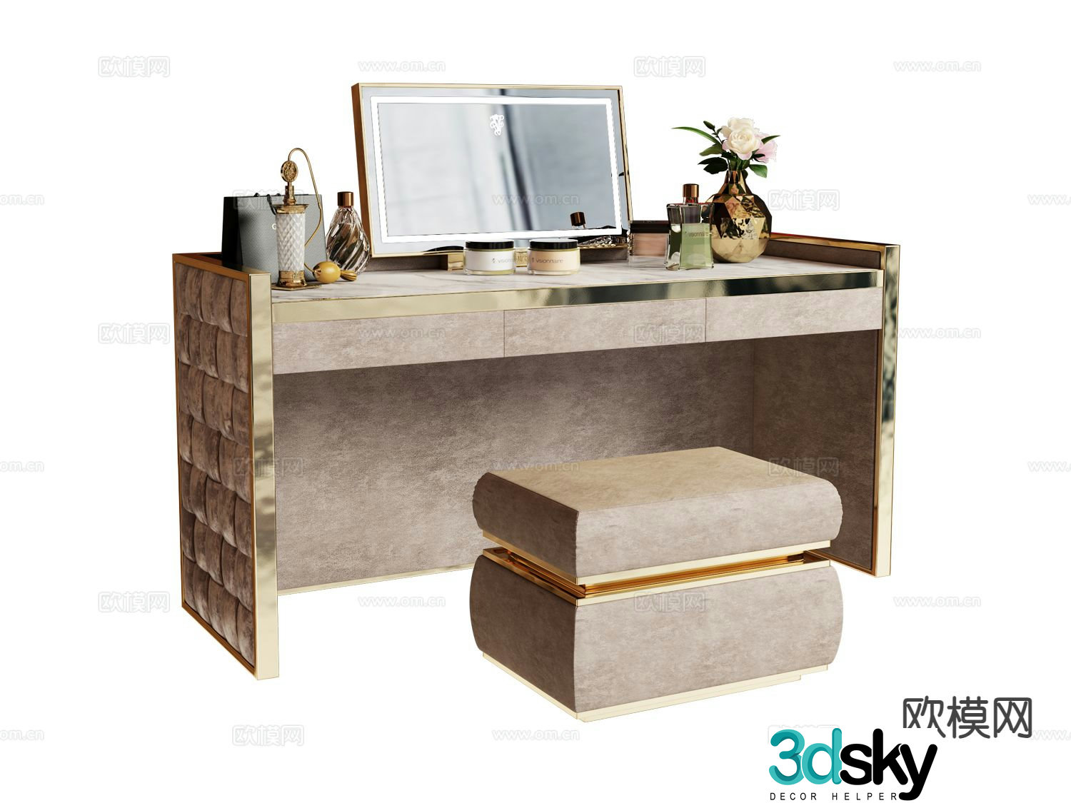 visionnaire dressing table 3d model