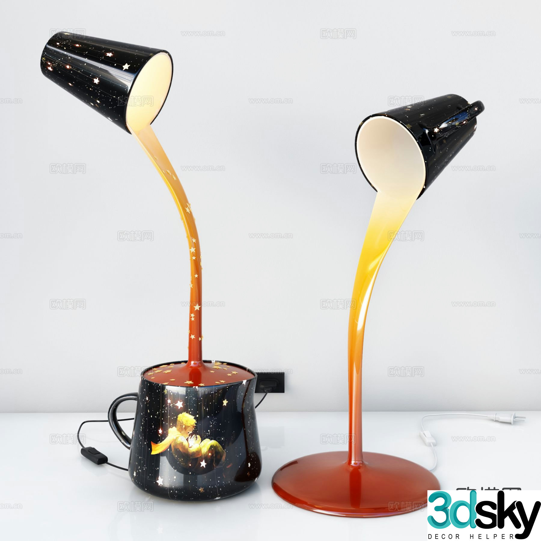 Modern creative desk lamp 3d model