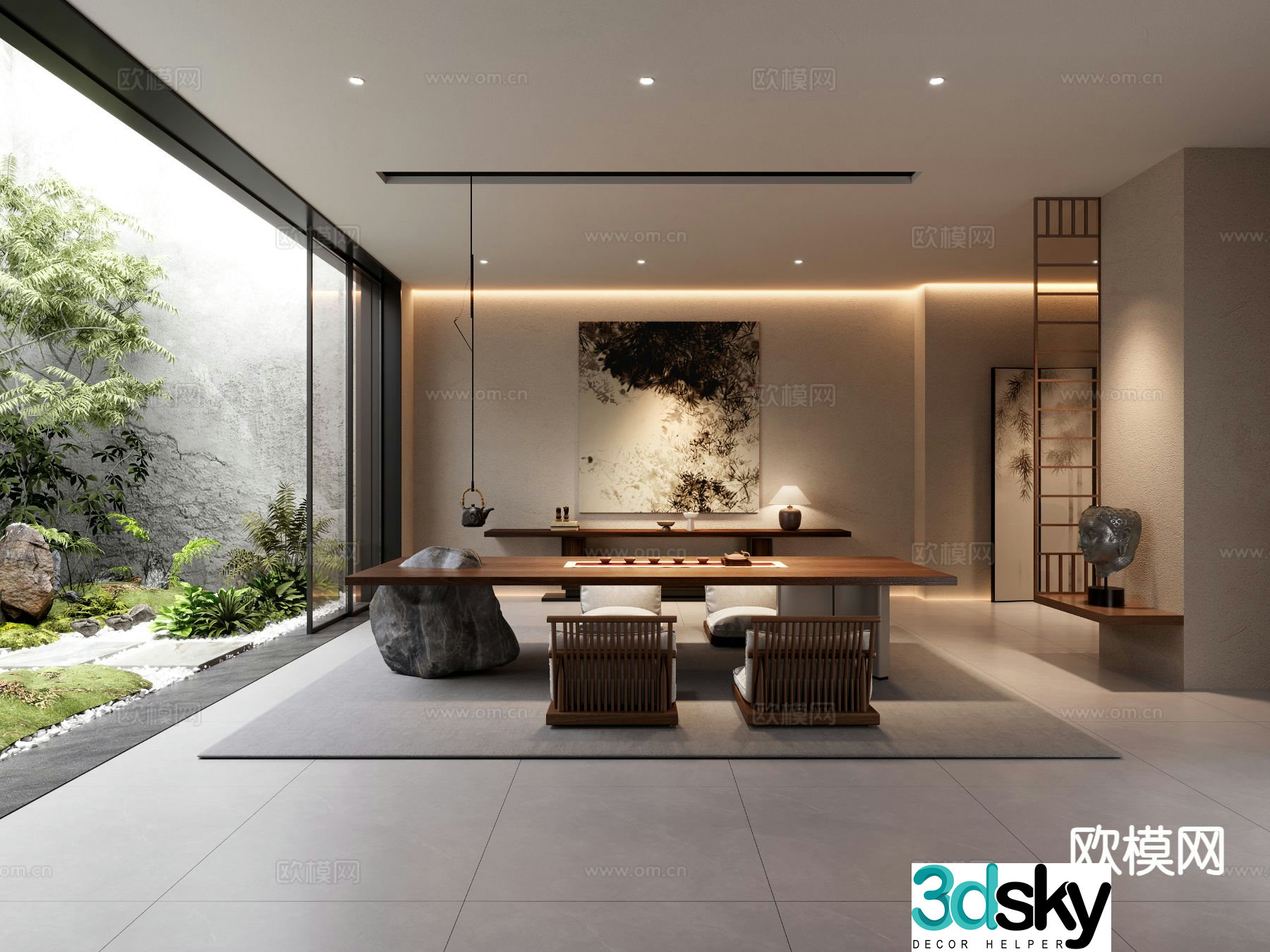 New Chinese tea room 3d model