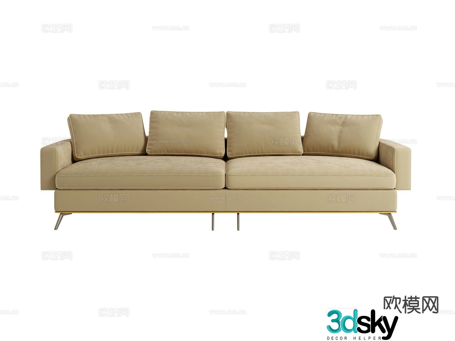 visionnaire multi-person sofa 3d model