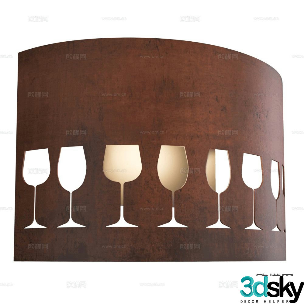 ELITE medieval style wall lamp hollow pattern wall lamp 3D model