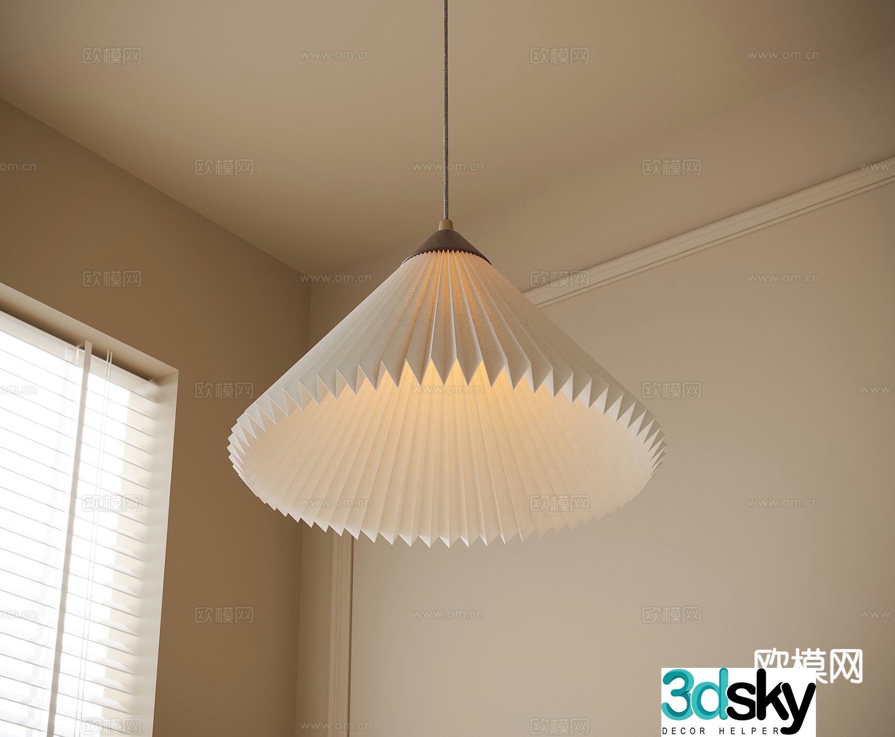 Medieval style chandelier bedside chandelier 3d model