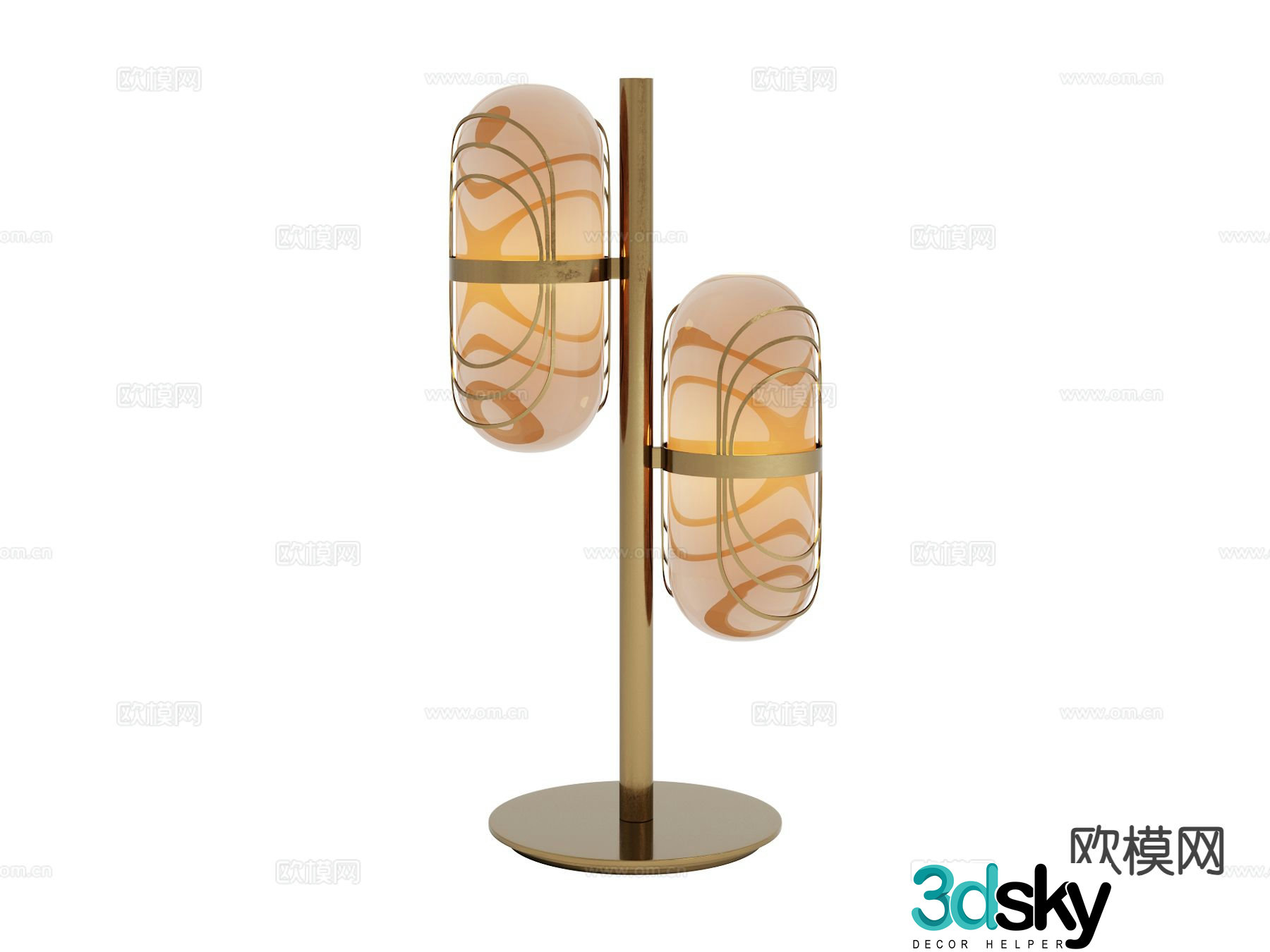 visionnaire simple European desk lamp 3d model