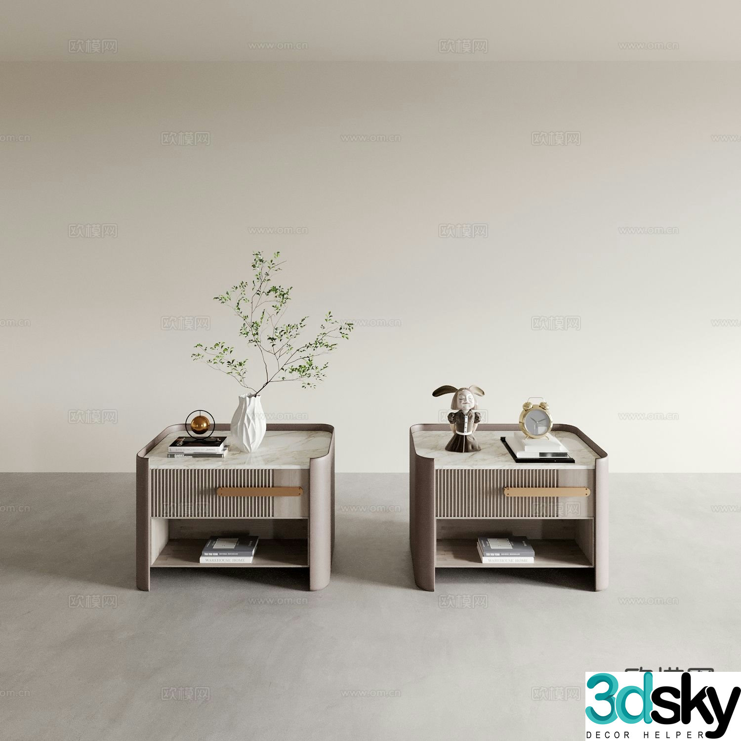 Modern bedside table 3d model