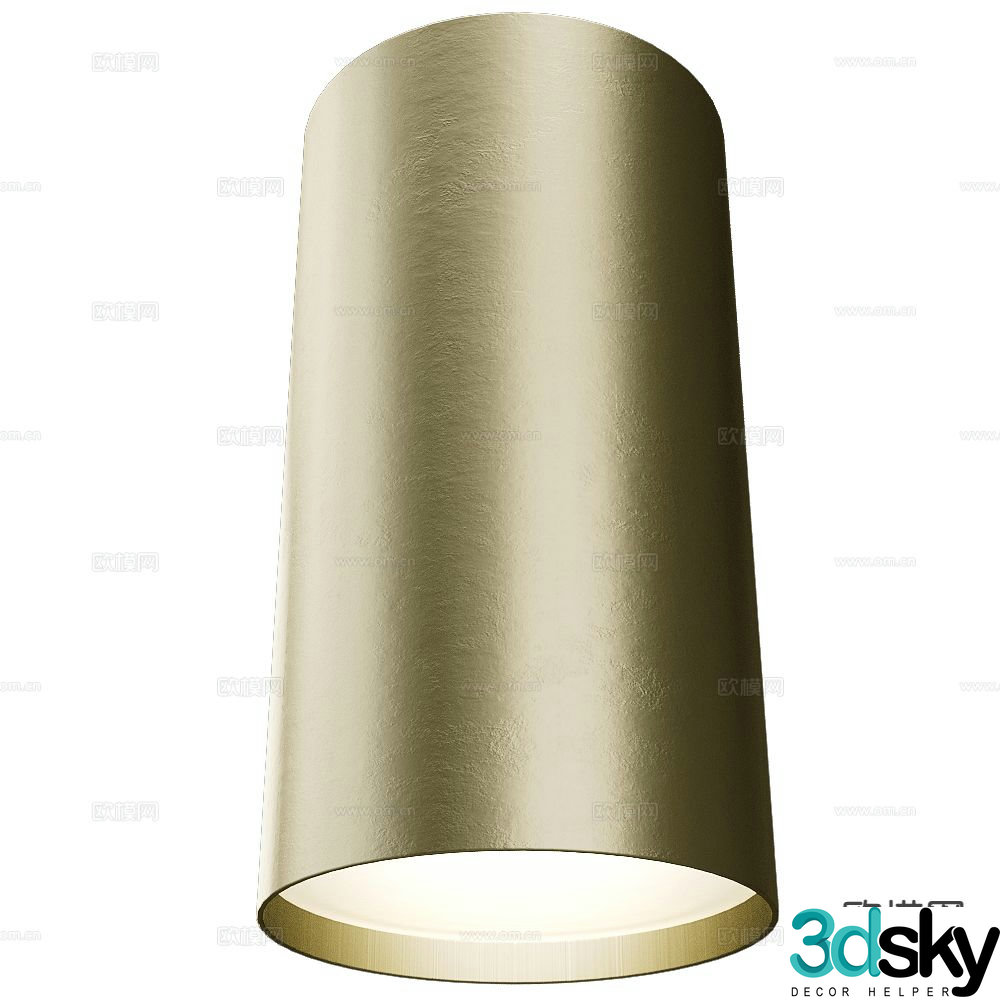 Il Fanale Italian long downlight spotlight 3d model