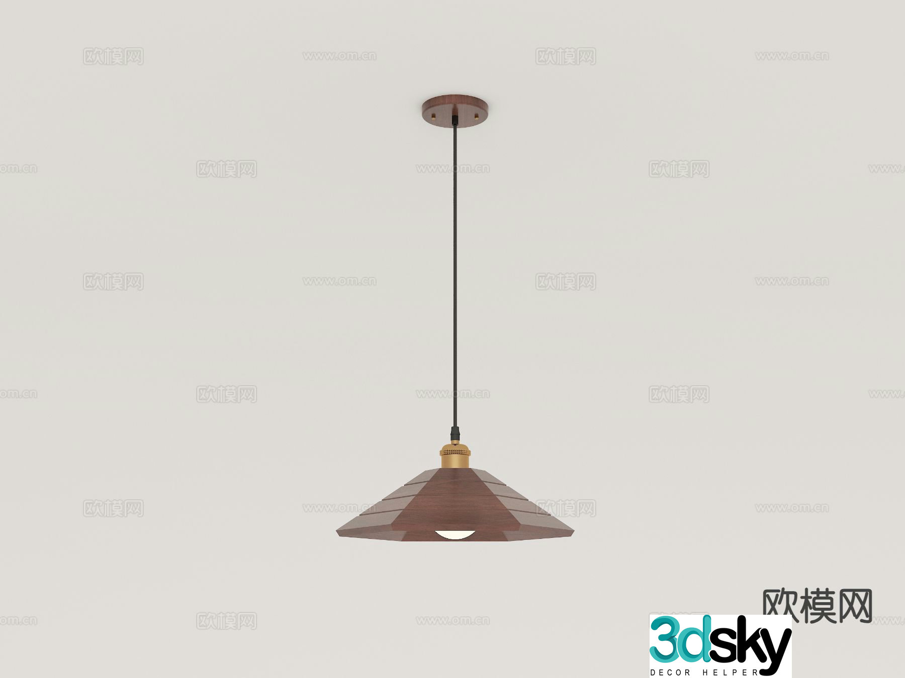 Medieval style small chandelier 3d model