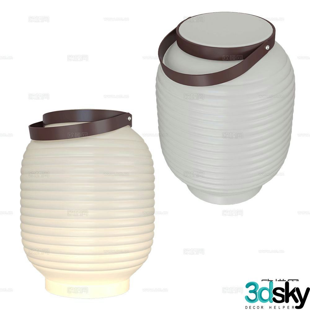 Serralunga portable lantern table lamp 3d model