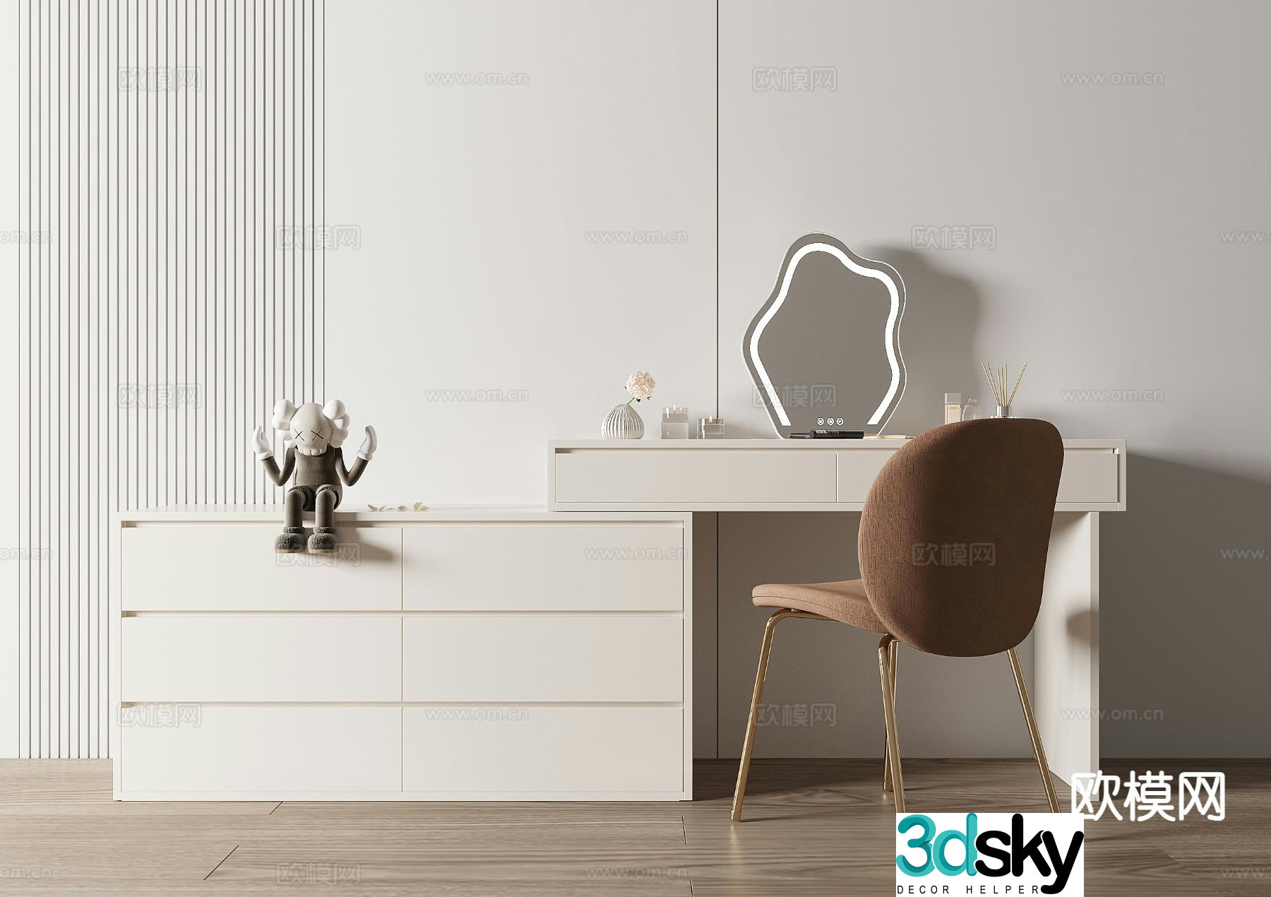 Modern dressing table 3d model